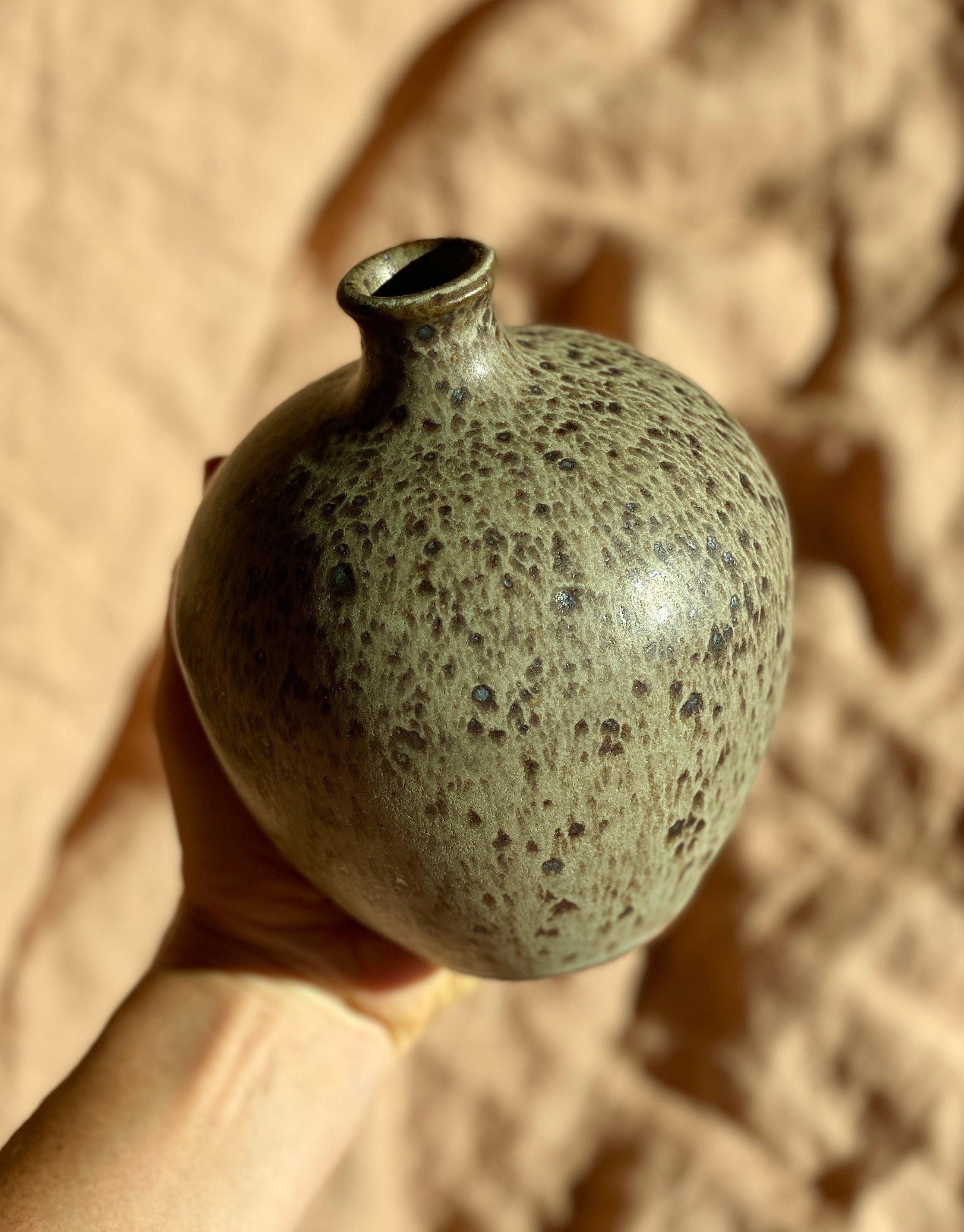 Blue speckled vase No. 3 - Dana Chieco Studio