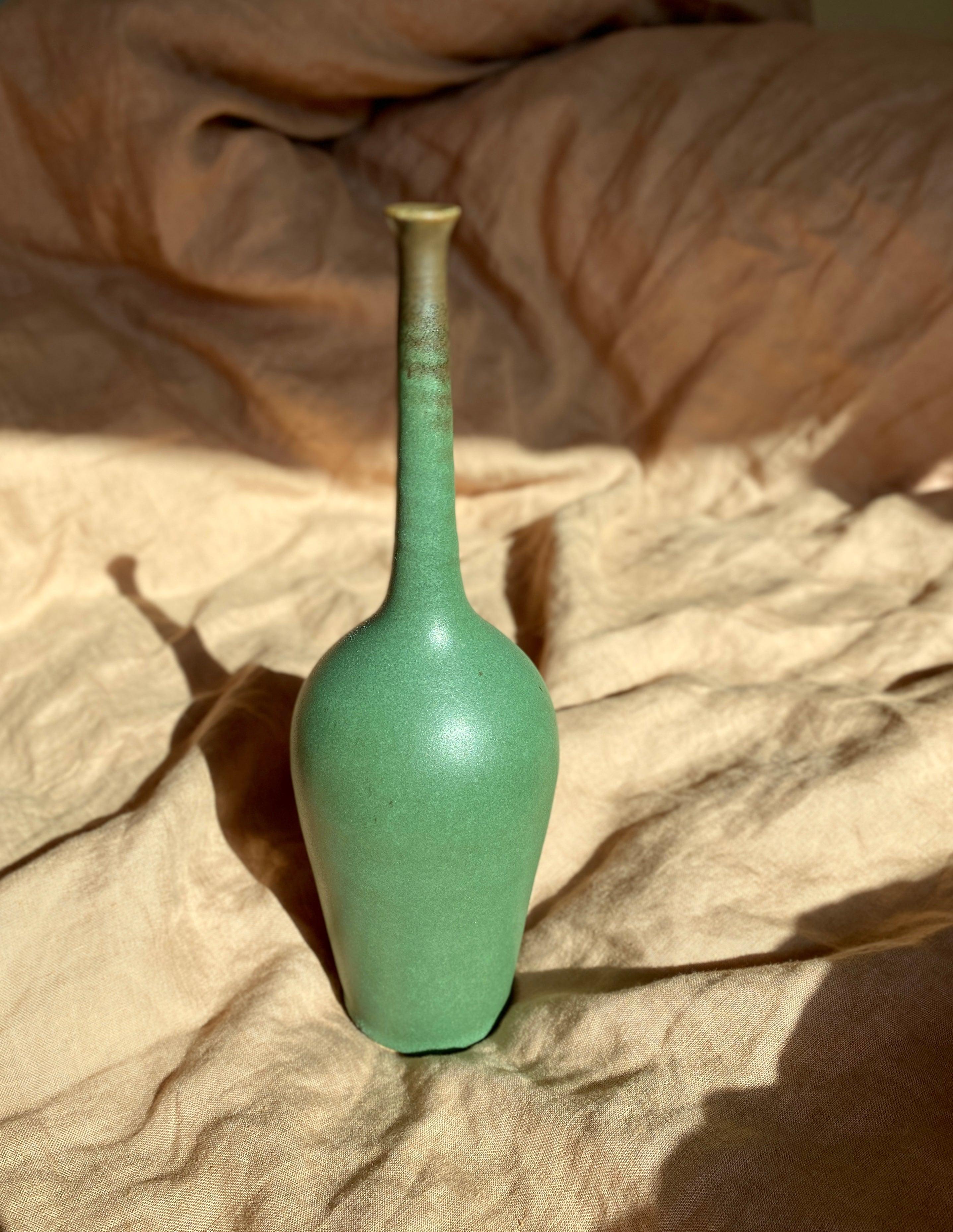 Green decorative bottle No. 3 - Dana Chieco Studio