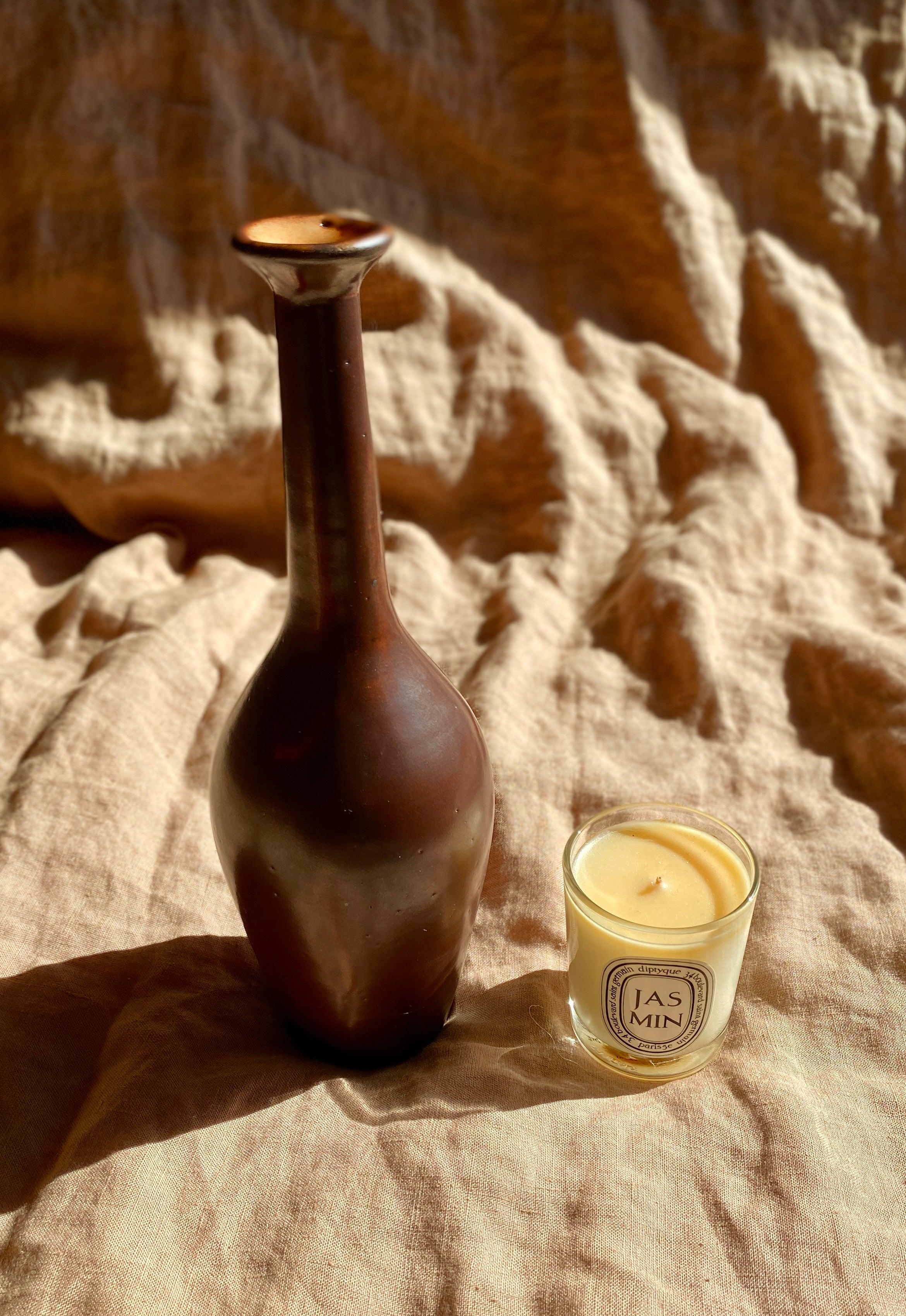 Mahogany shino decorative bottle No. 7 - Dana Chieco Studio