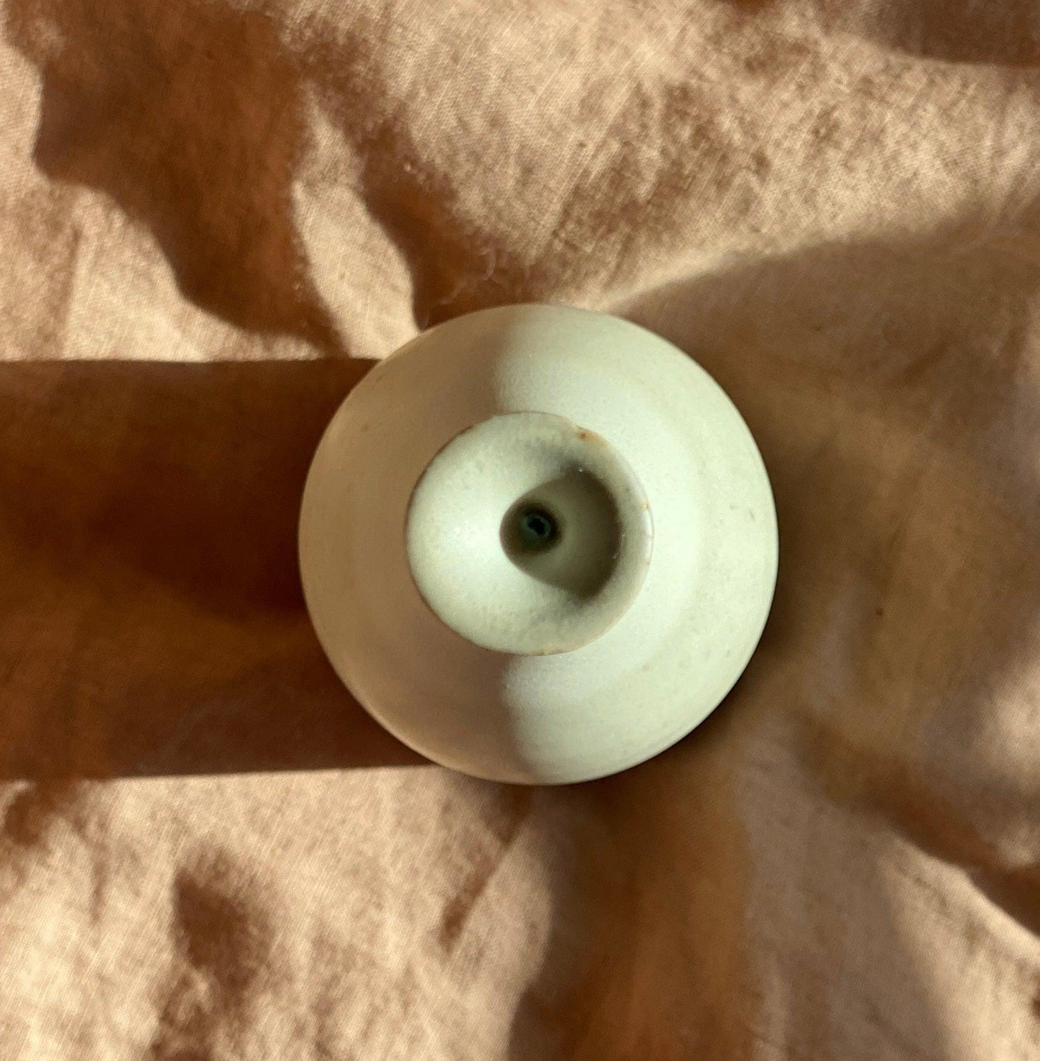 Matte white tall decorative bottle No. 4 - Dana Chieco Studio