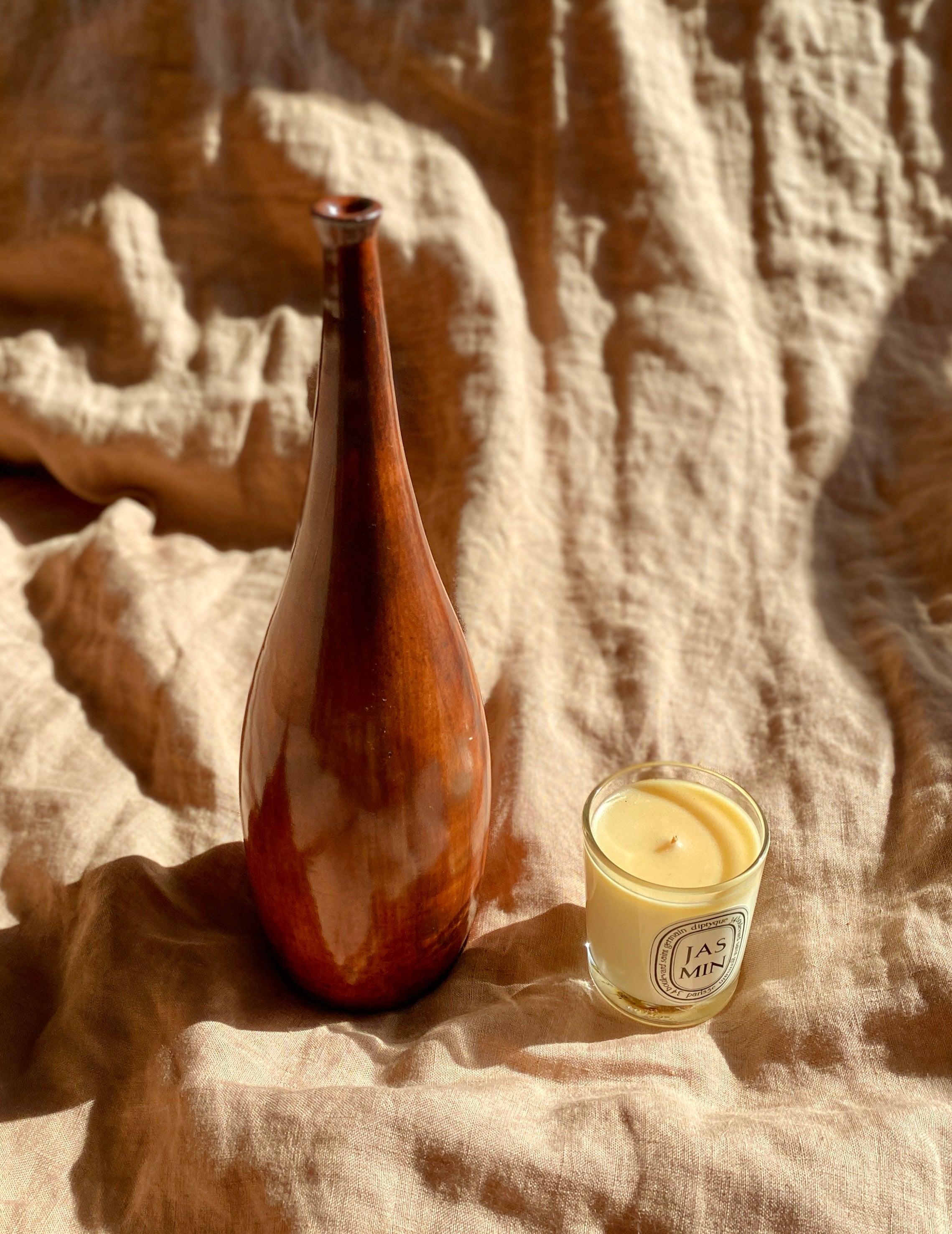 Shino decorative bottle brushed with iron oxide No. 12 - Dana Chieco Studio