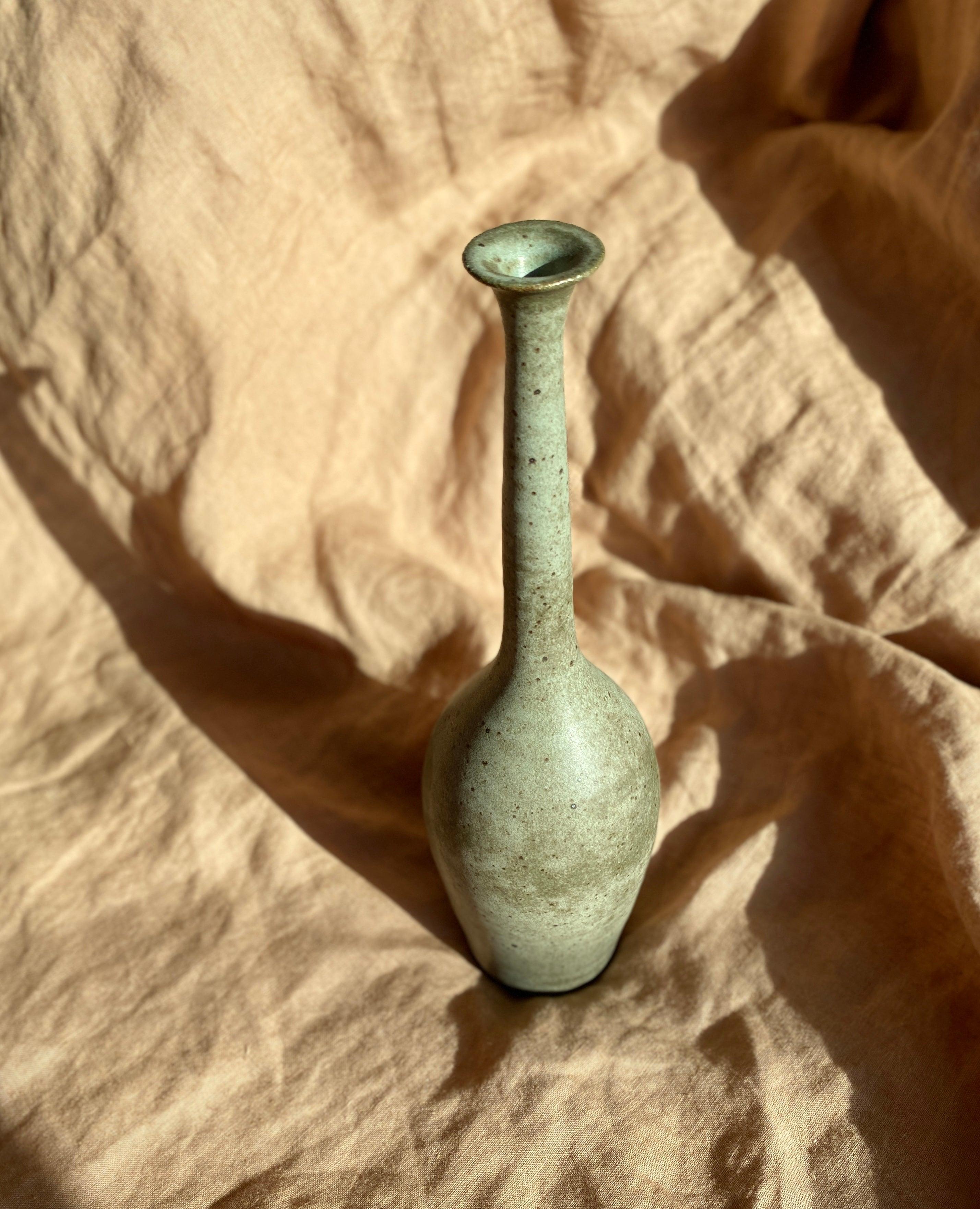 Gray-blue speckled bottle No. 6 - Dana Chieco Studio