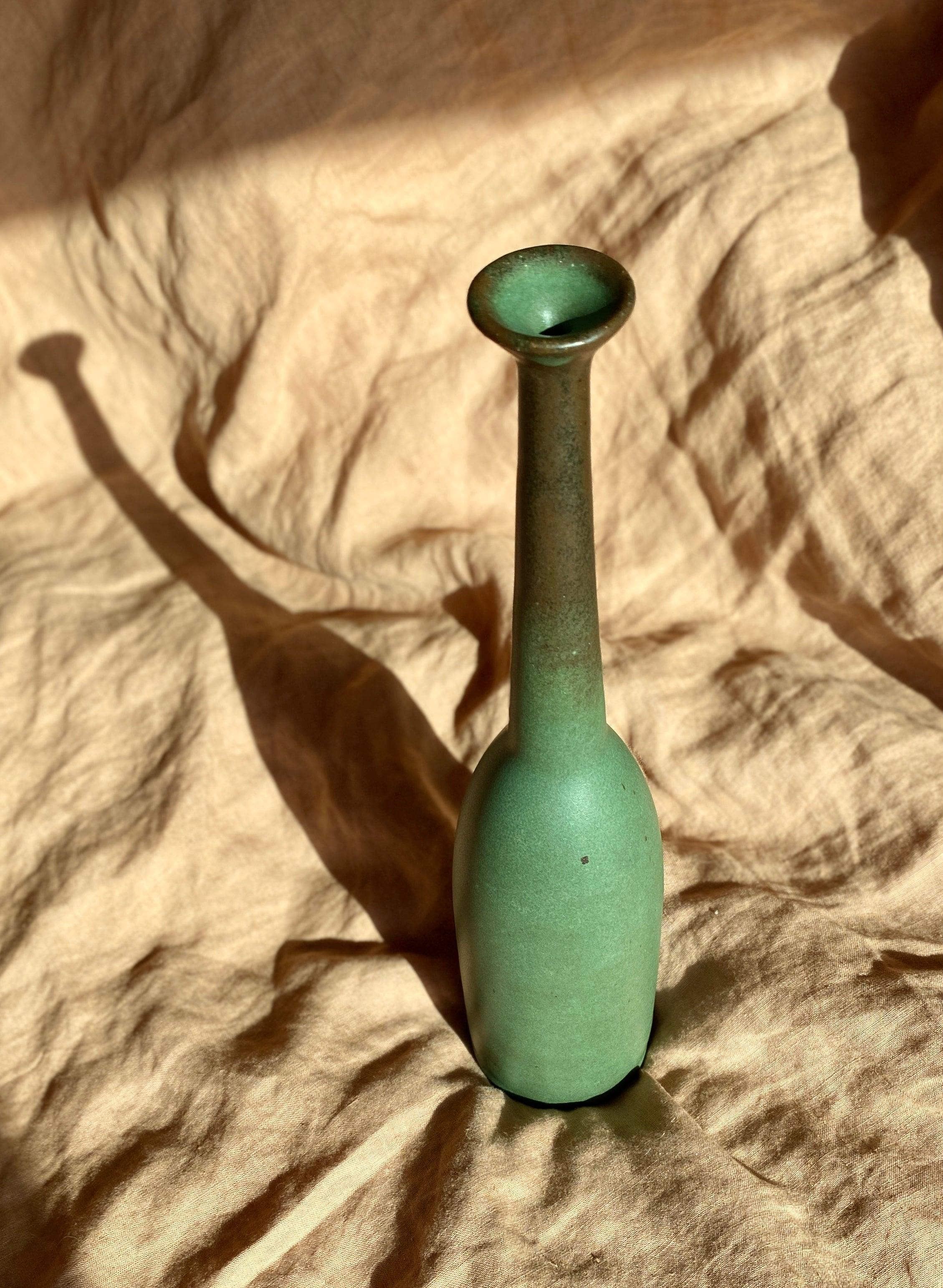Green decorative bottle No. 10 - Dana Chieco Studio