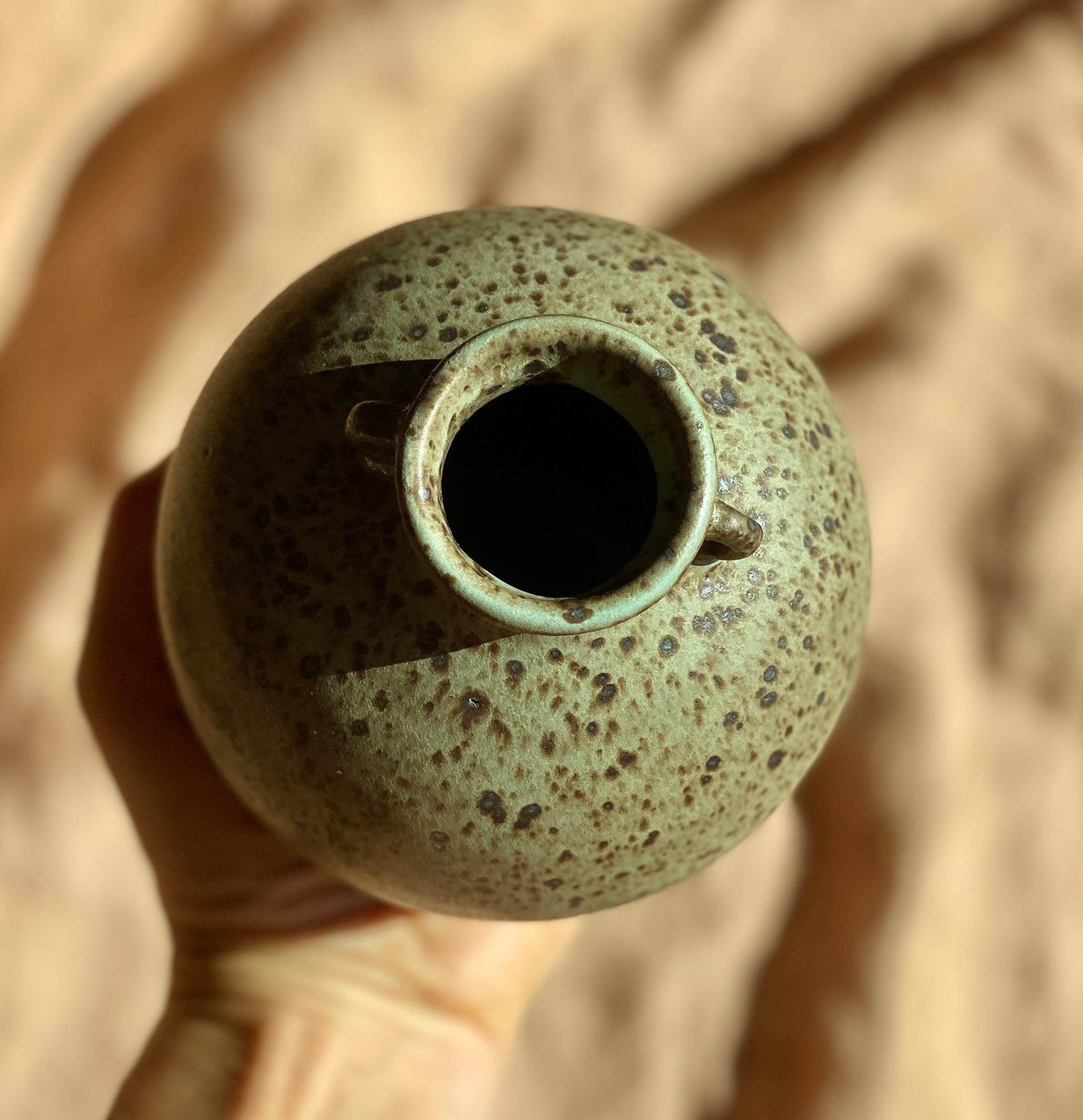 Blue speckled bud vase No. 2 - Dana Chieco Studio