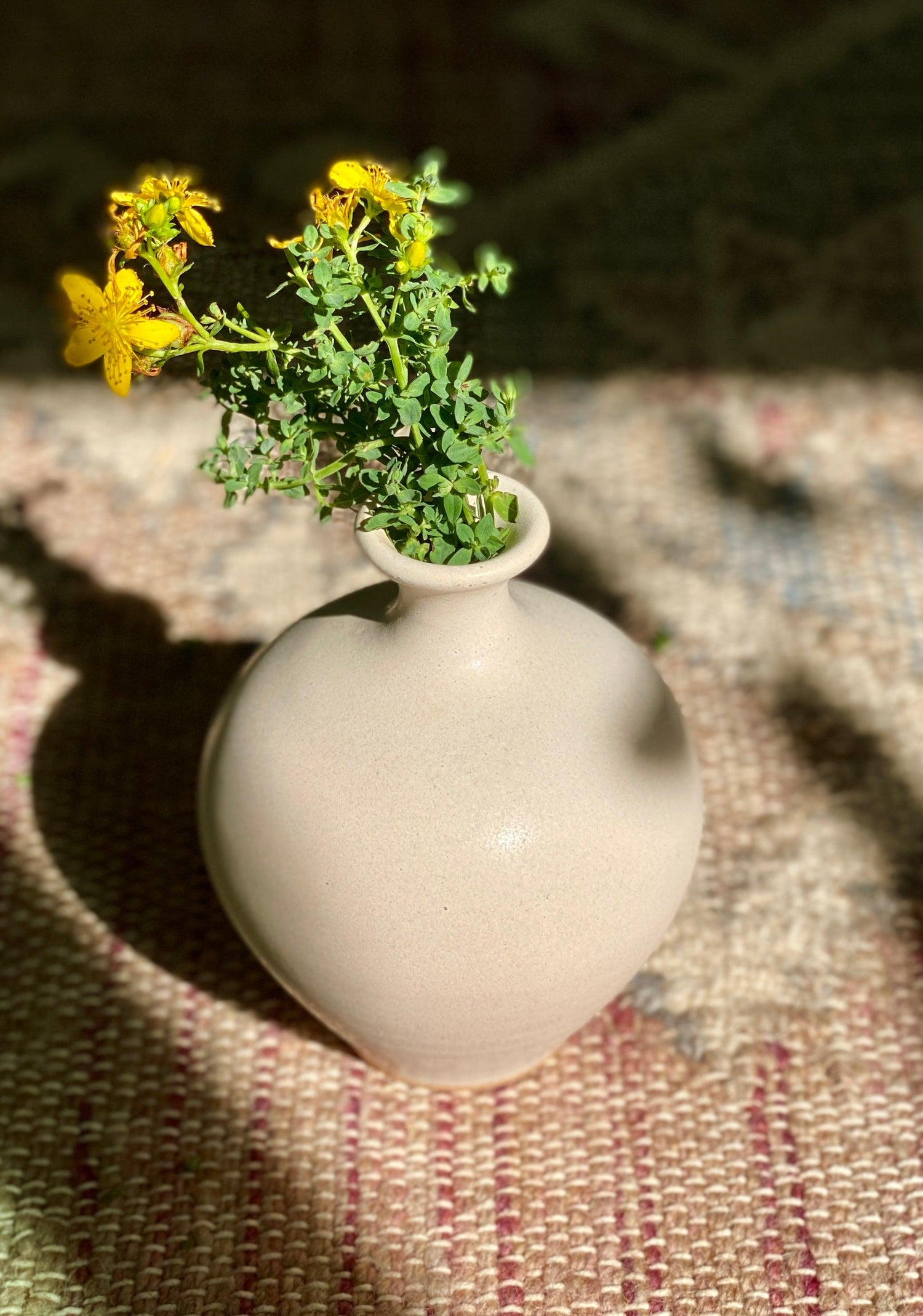 Warm satin white bud vase No. 3 - Dana Chieco Studio