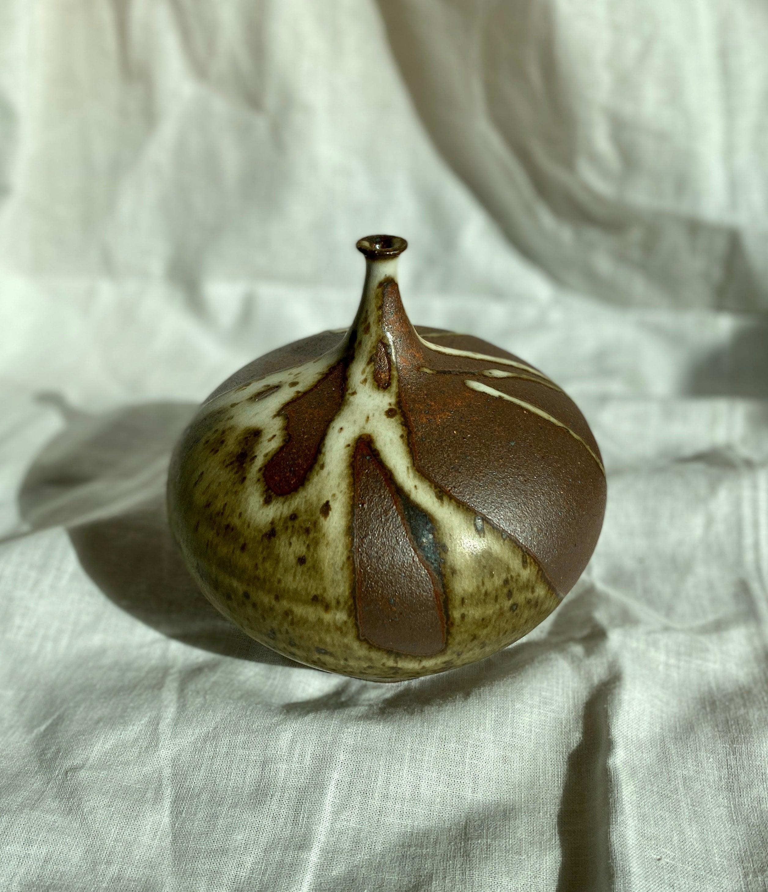 Poured glaze on red clay no. 1 - Dana Chieco Studio