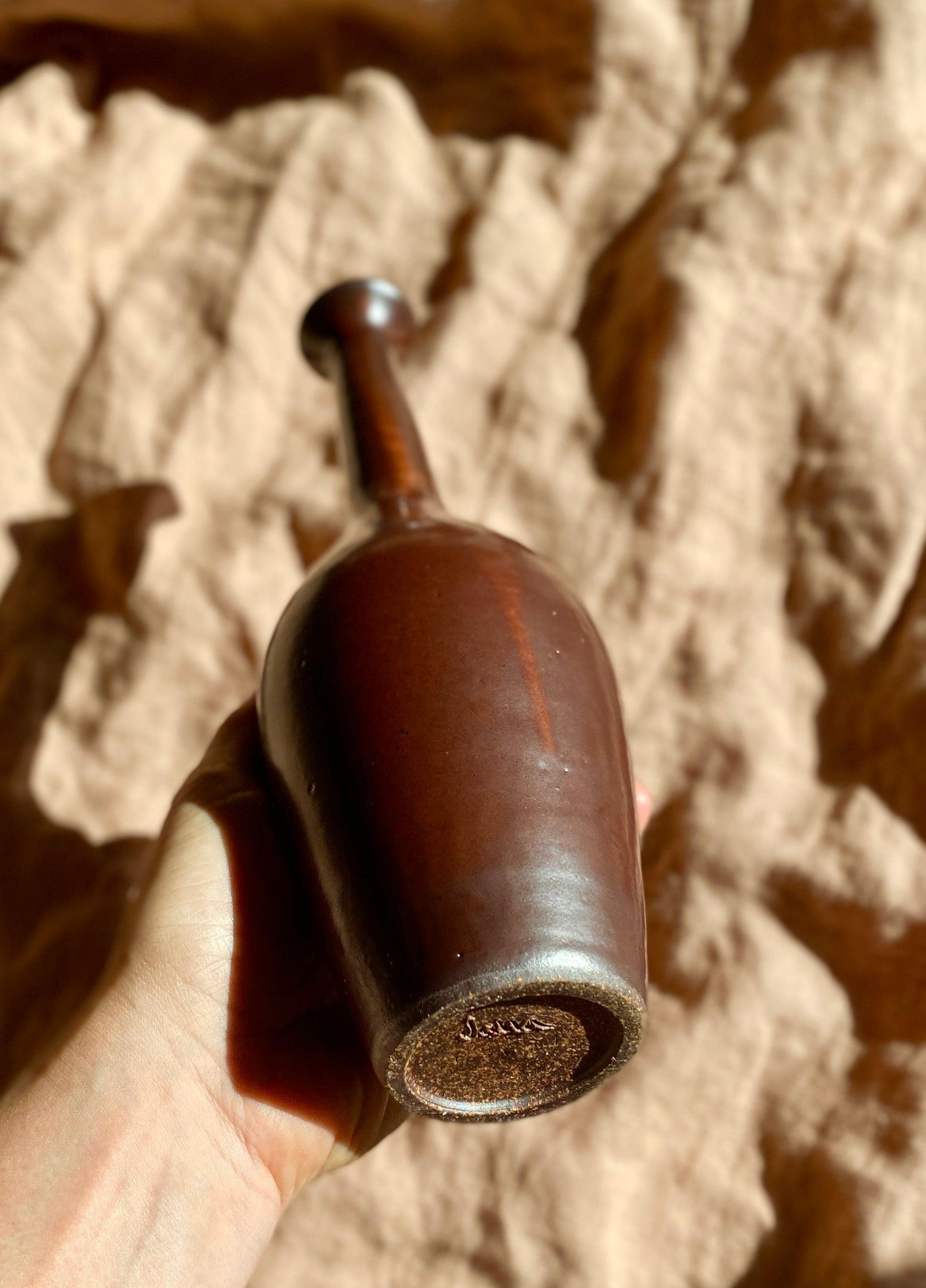 Mahogany shino decorative bottle No. 7 - Dana Chieco Studio