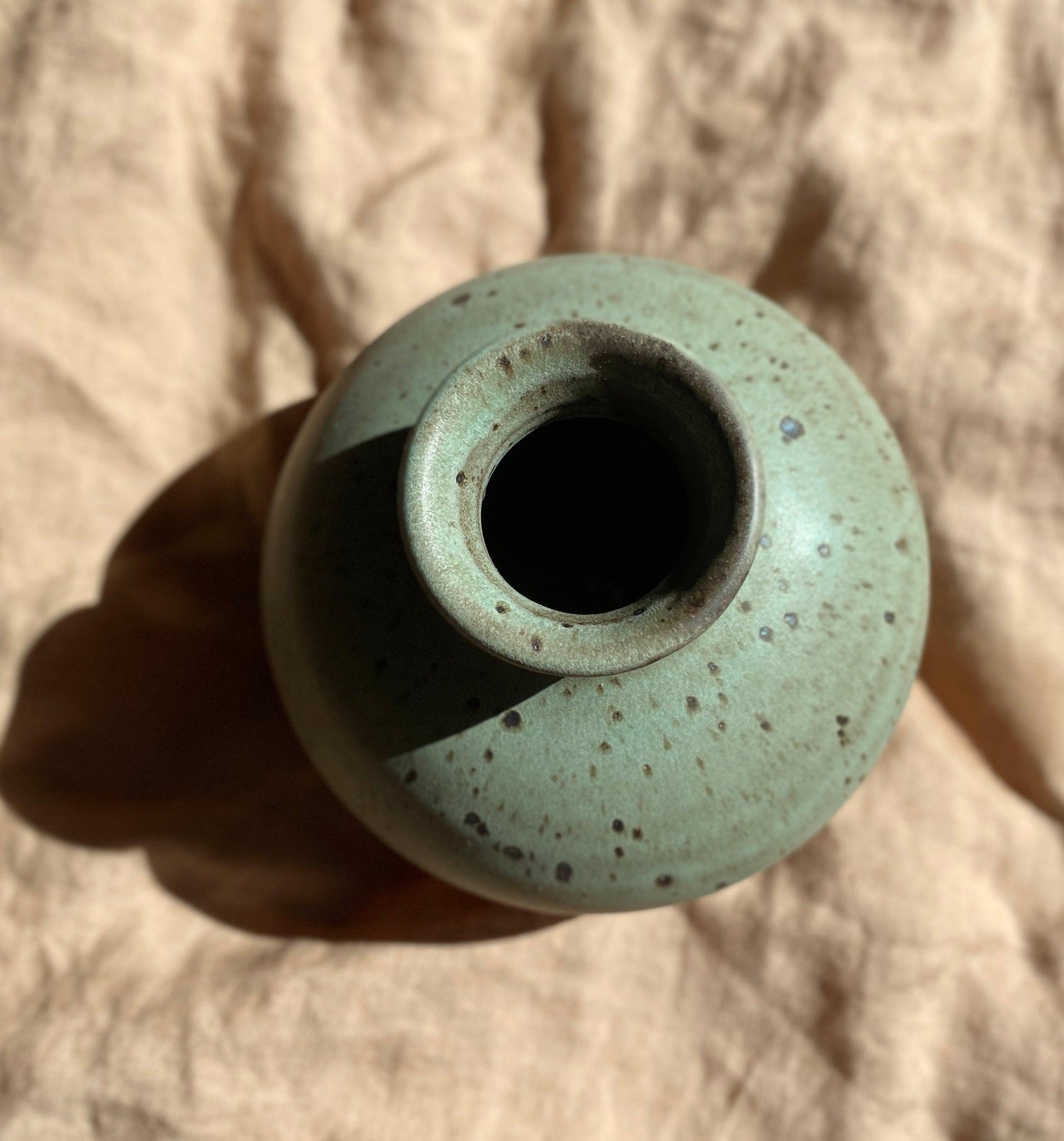 Blue speckled vase No. 7 - Dana Chieco Studio