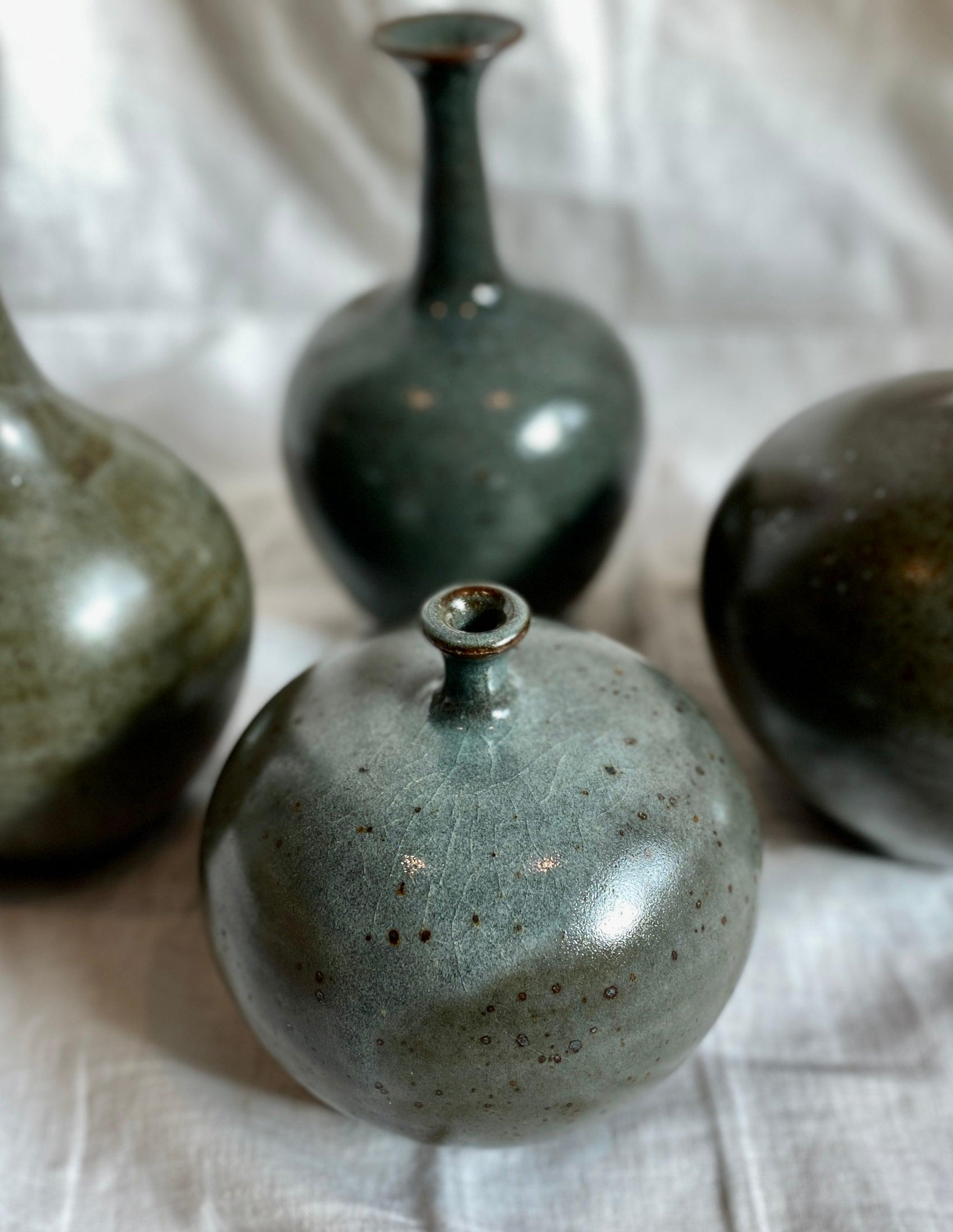 Black clay with celadon no. 2 - Dana Chieco Studio