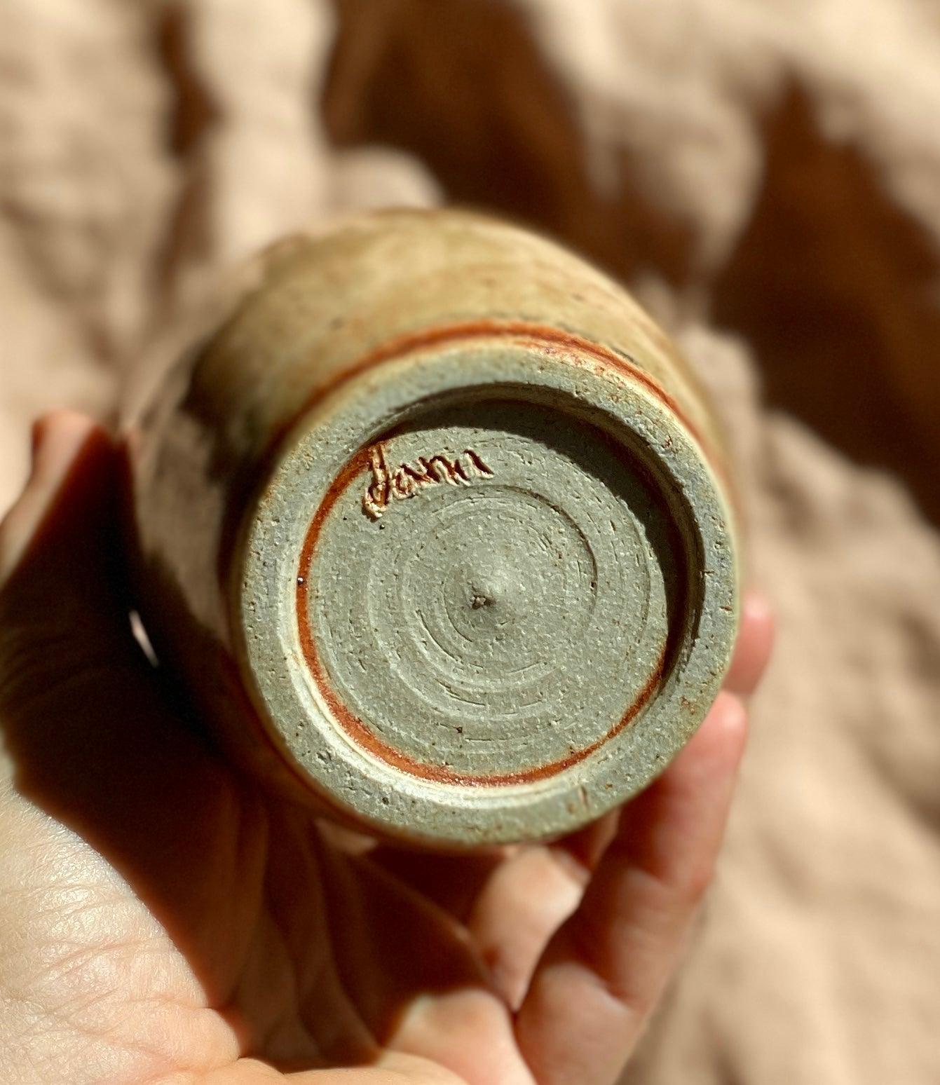 Shino rustic bottle-neck vase No. 9 - Dana Chieco Studio