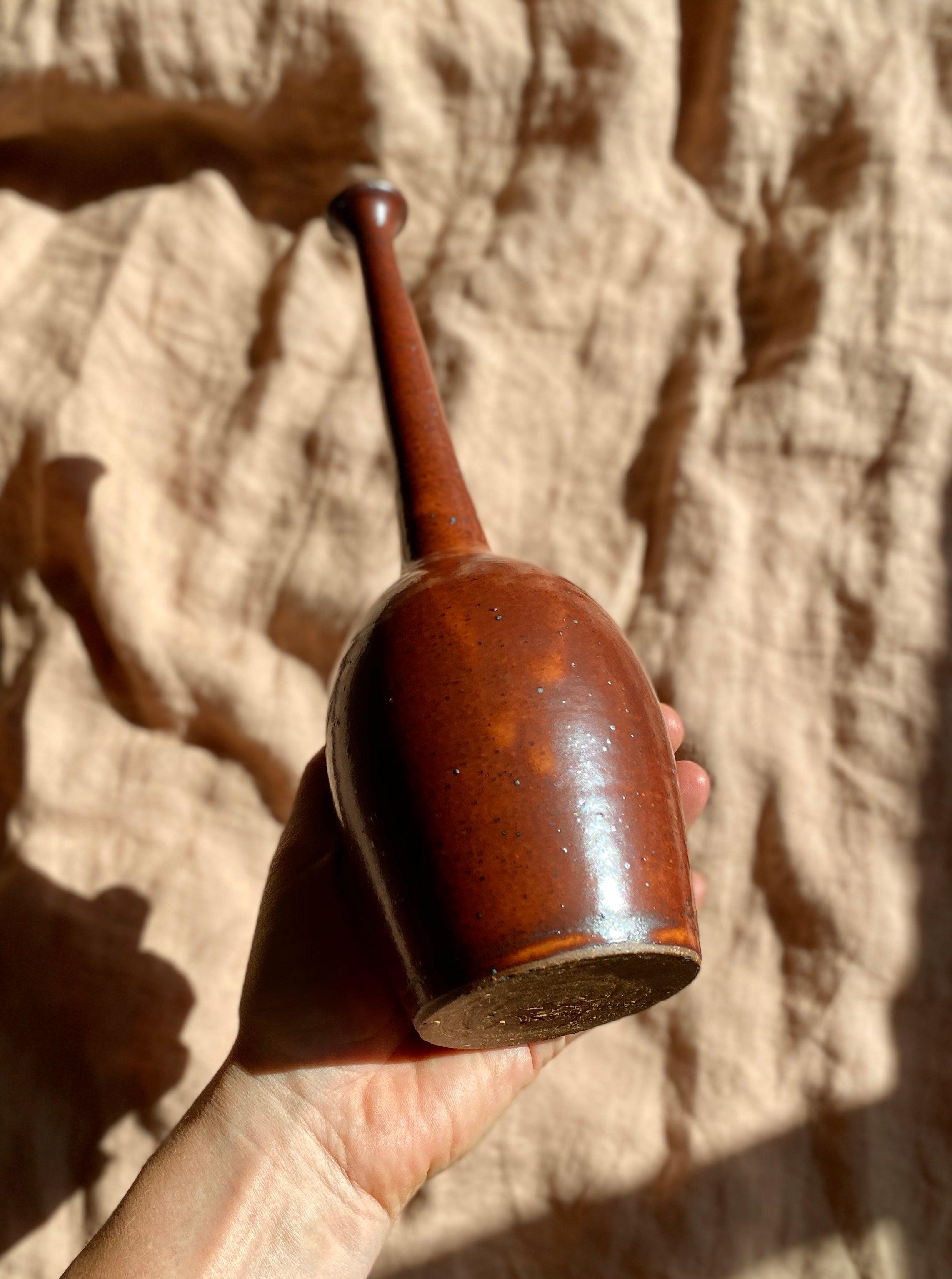 Dark Shino decorative bottle No. 4 - Dana Chieco Studio
