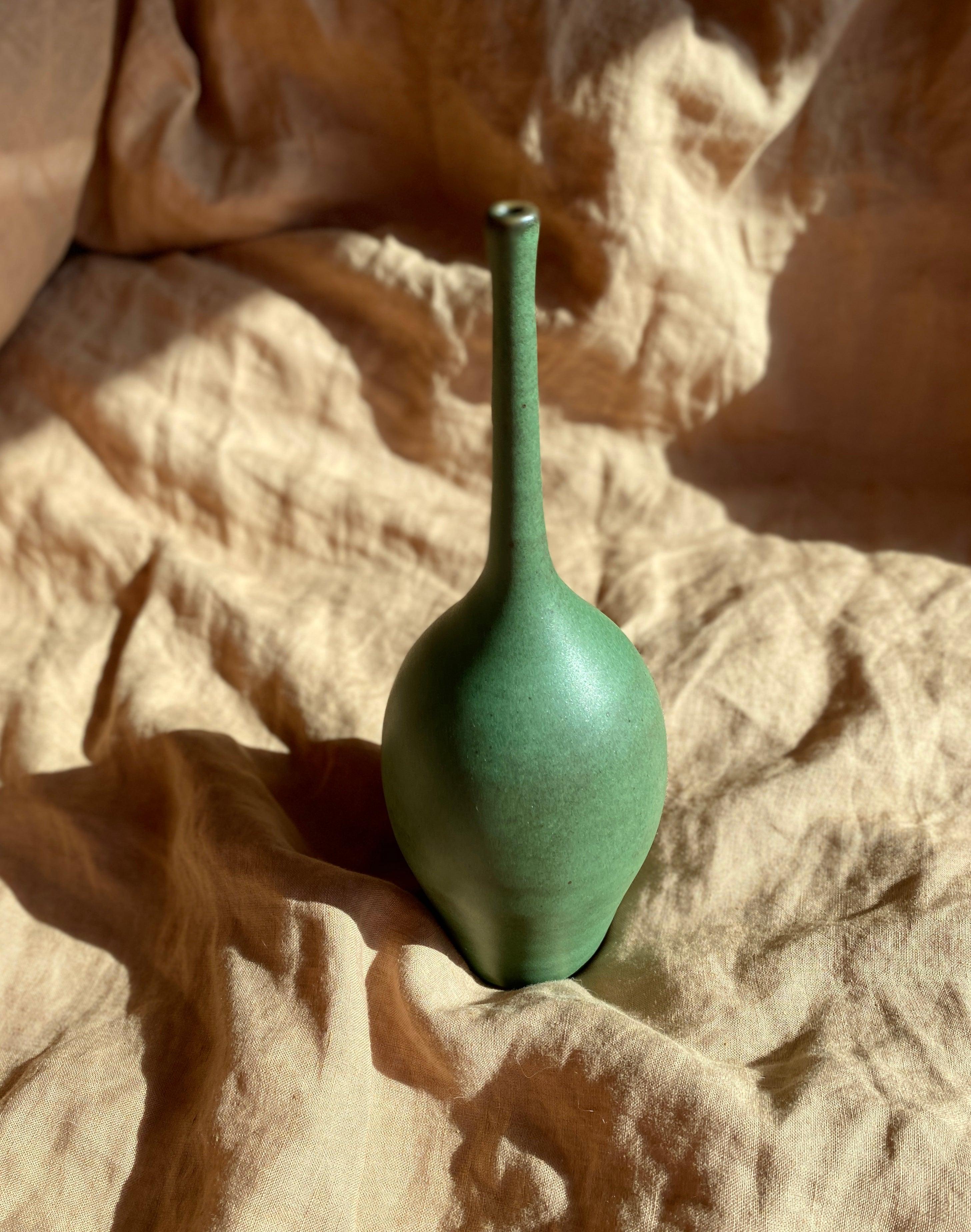Green decorative bottle No. 6 - Dana Chieco Studio