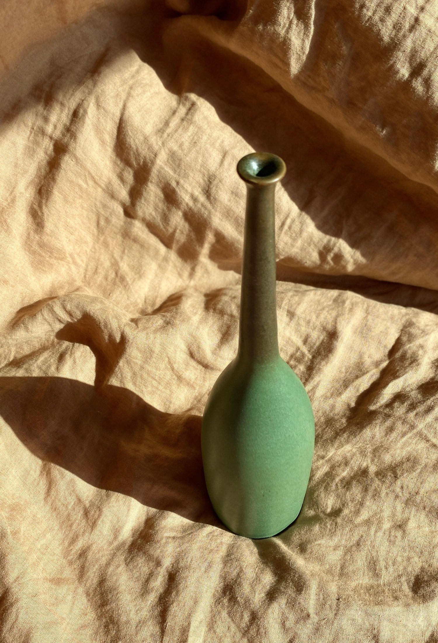 Green decorative bottle No. 11 - Dana Chieco Studio