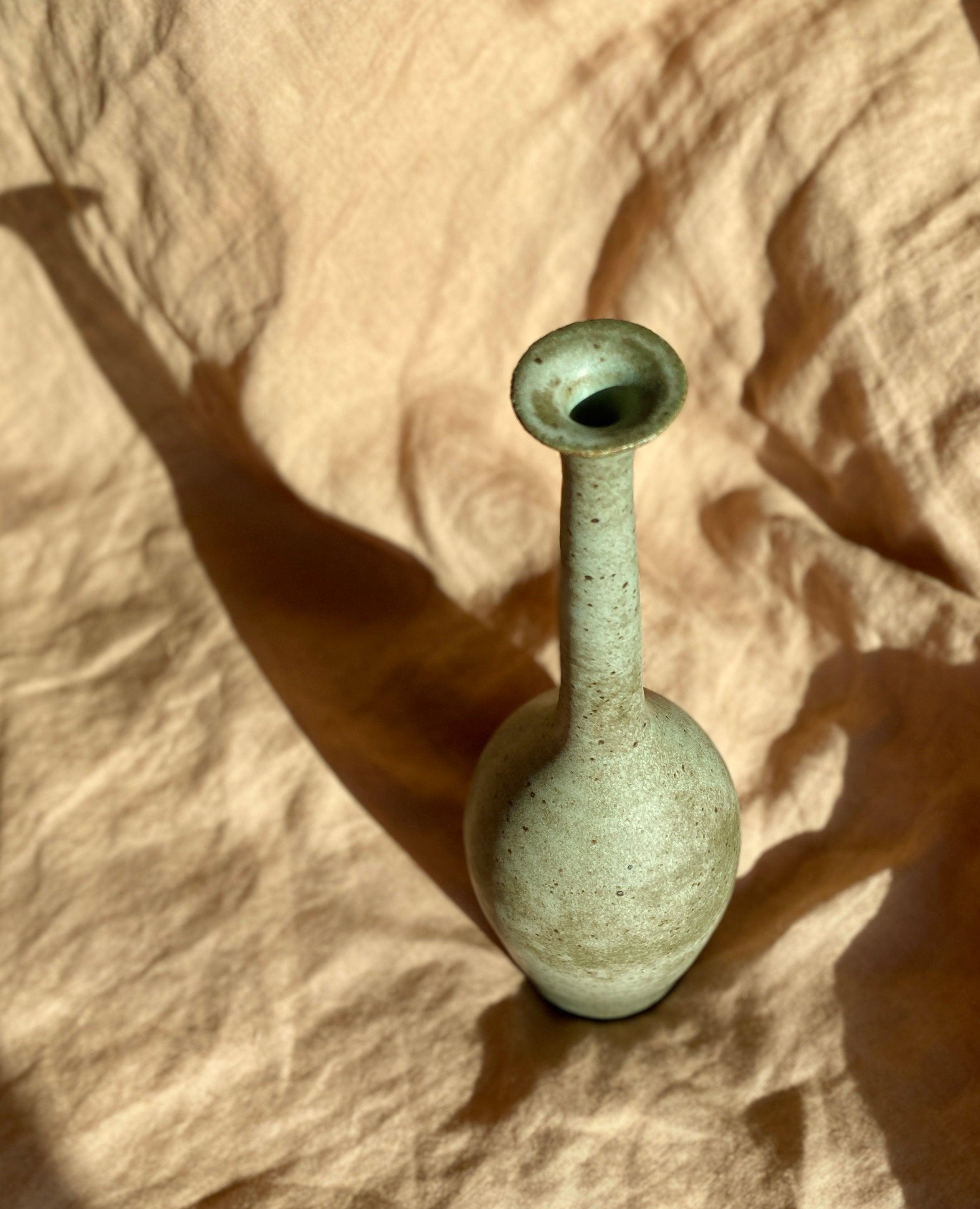 Gray-blue speckled bottle No. 6 - Dana Chieco Studio