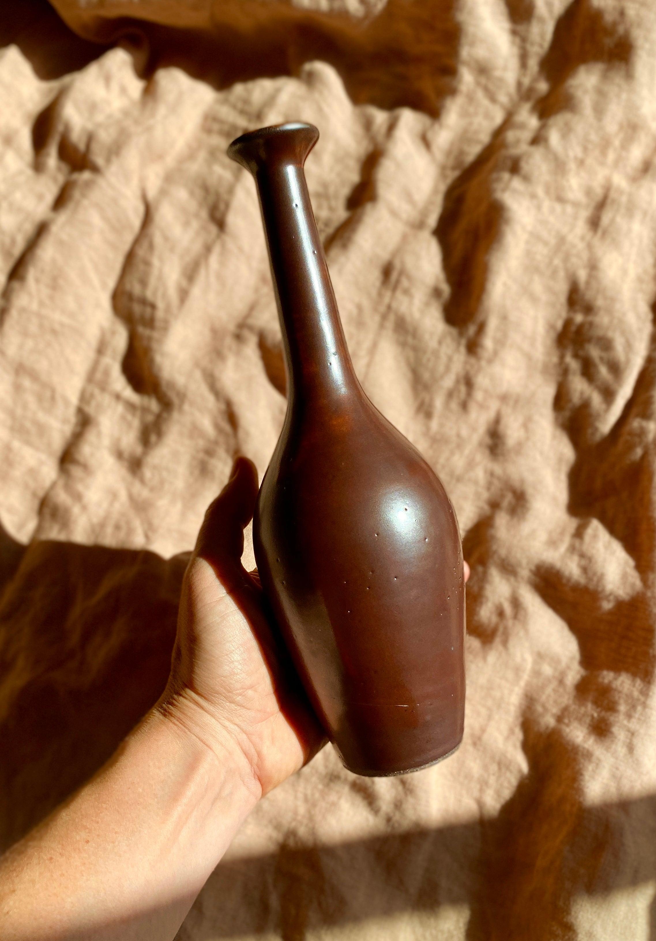 Mahogany shino decorative bottle No. 7 - Dana Chieco Studio