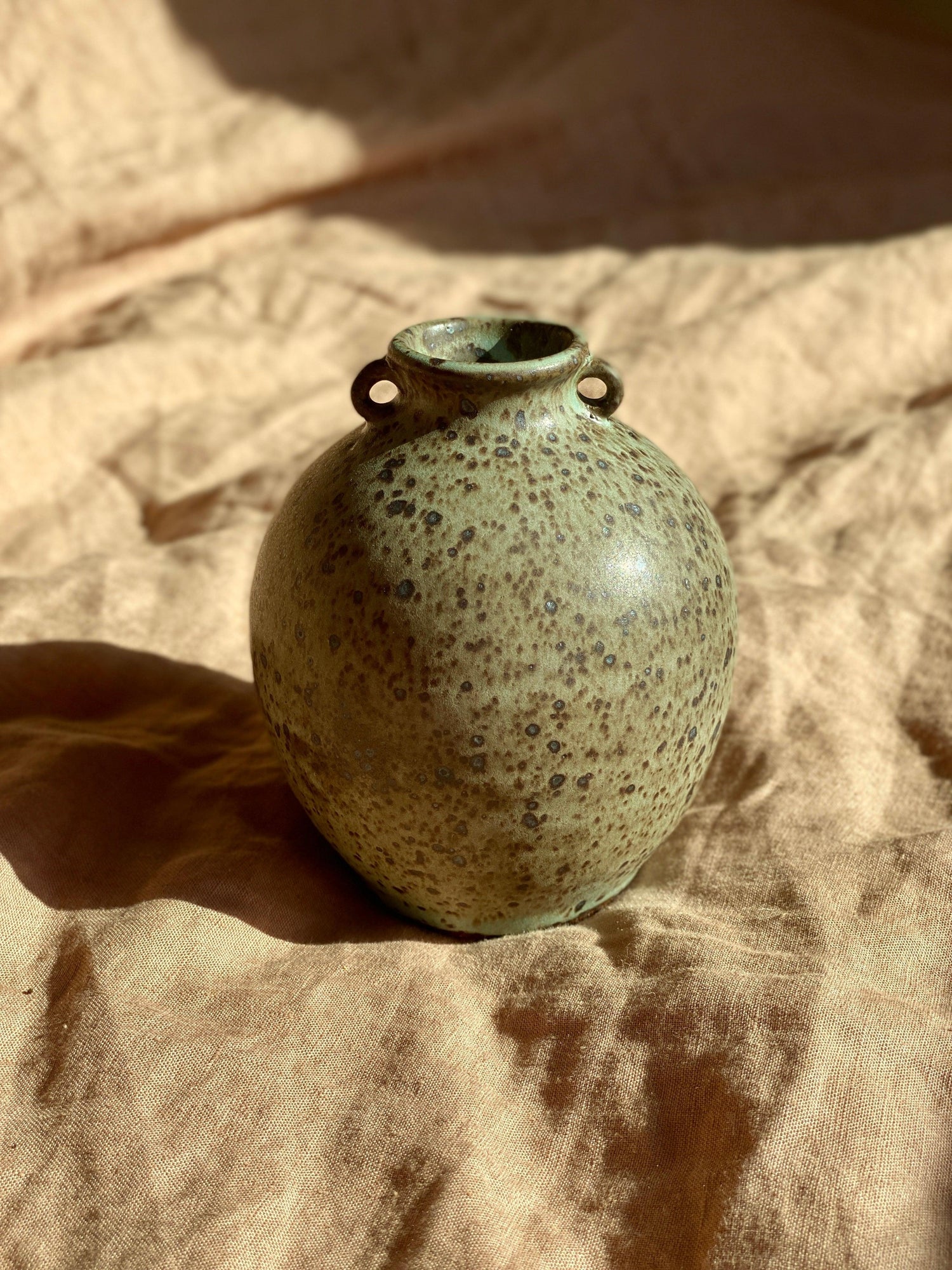 Blue speckled bud vase No. 2 - Dana Chieco Studio