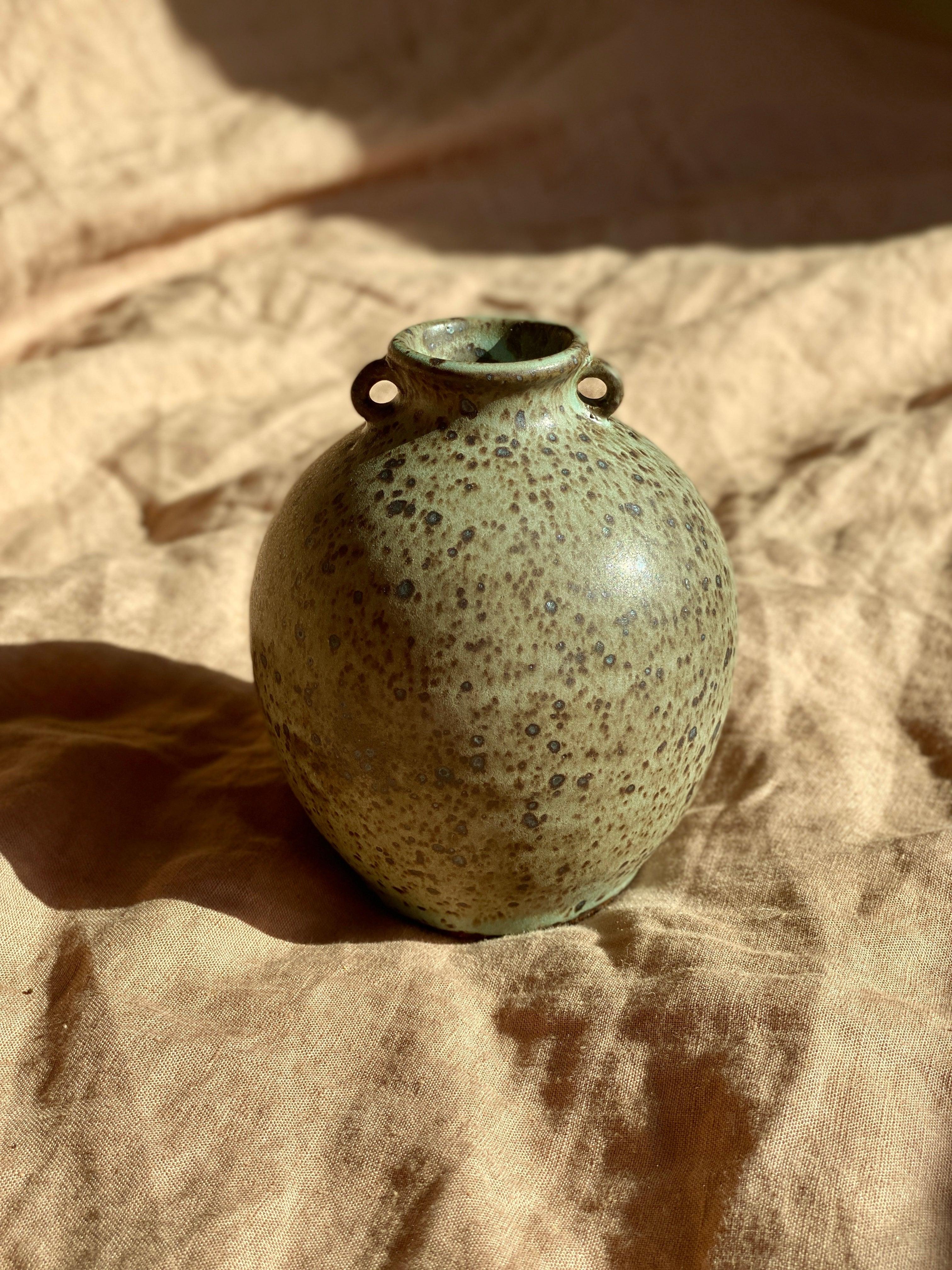 Blue speckled bud vase No. 2 - Dana Chieco Studio