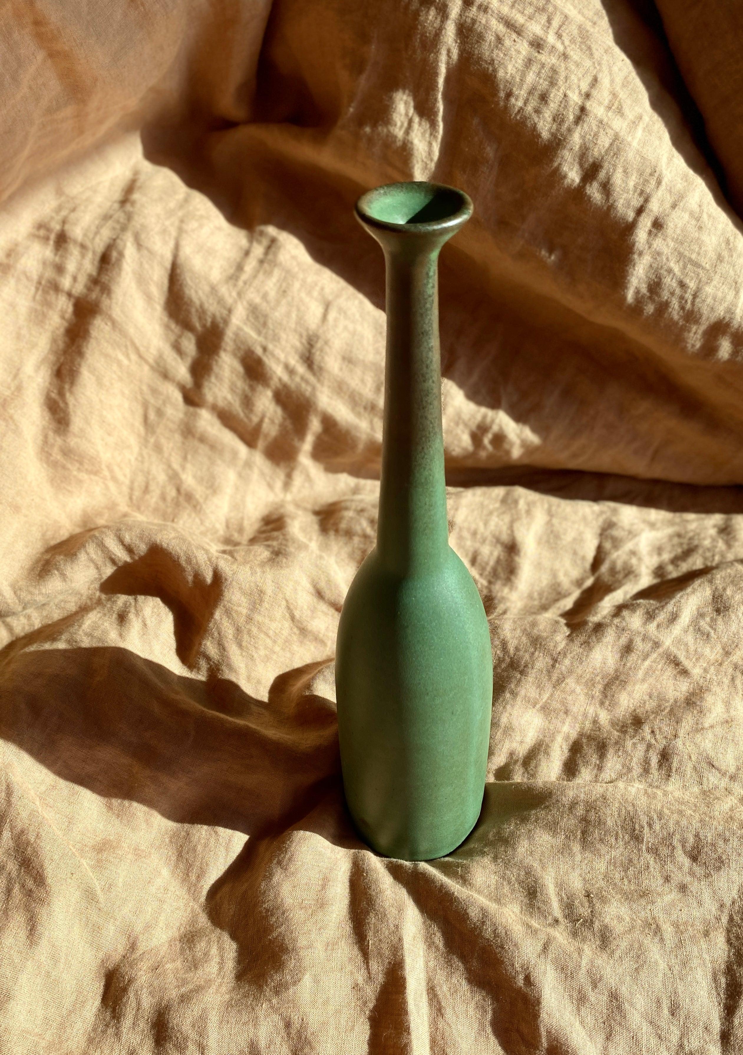 Green decorative bottle No. 10 - Dana Chieco Studio