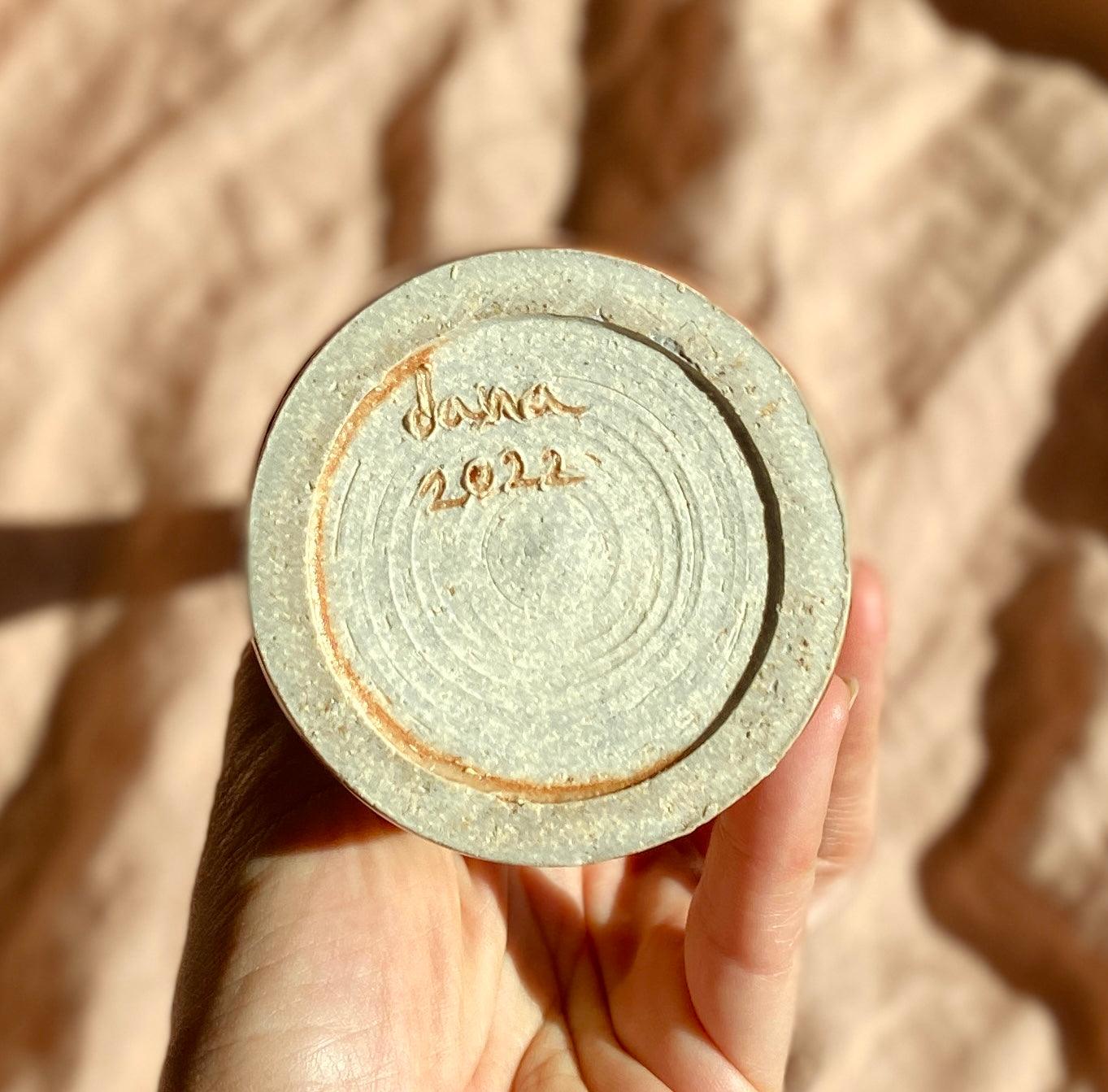 Shino decorative bottle brushed with iron oxide No. 13 - Dana Chieco Studio