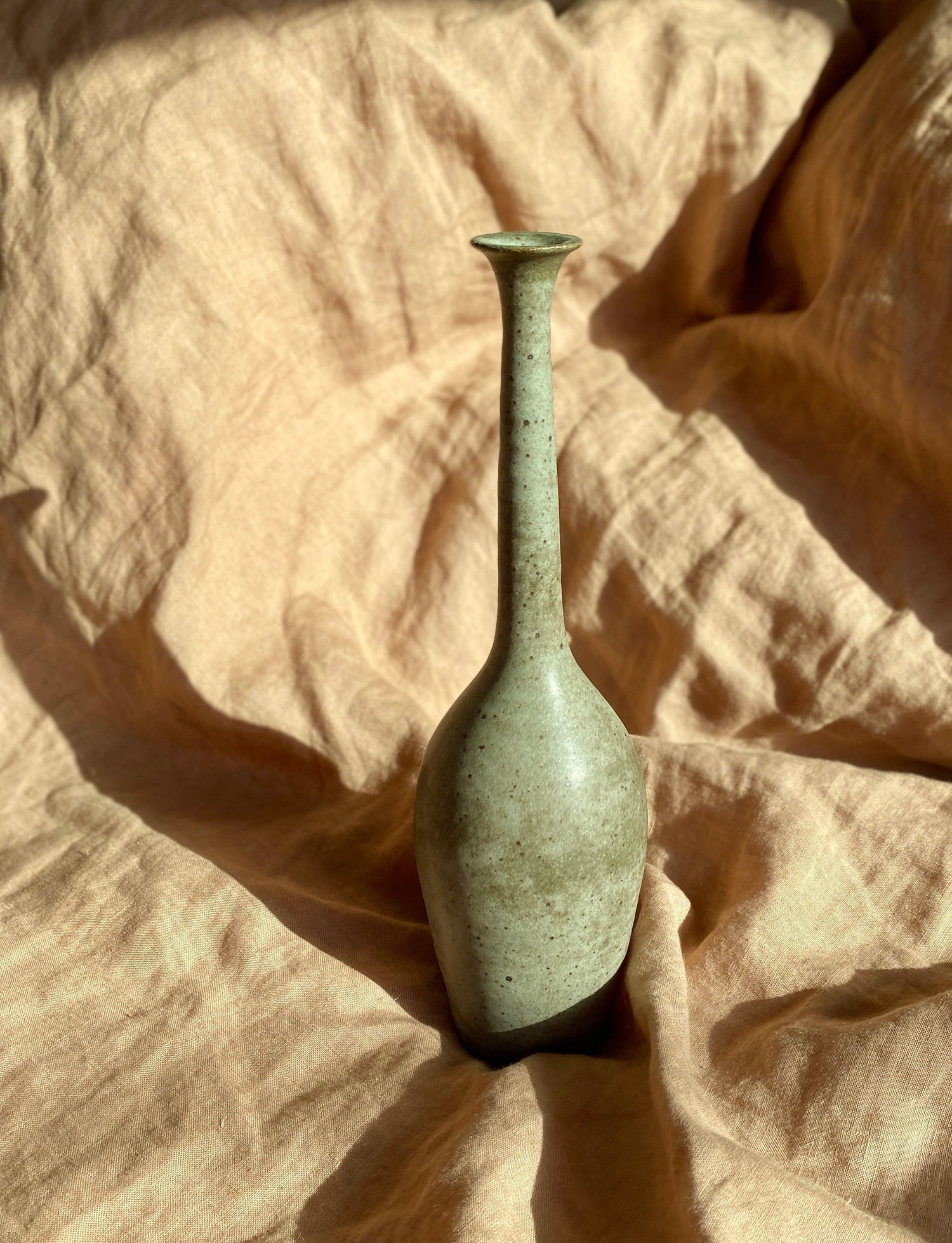 Gray-blue speckled bottle No. 6 - Dana Chieco Studio
