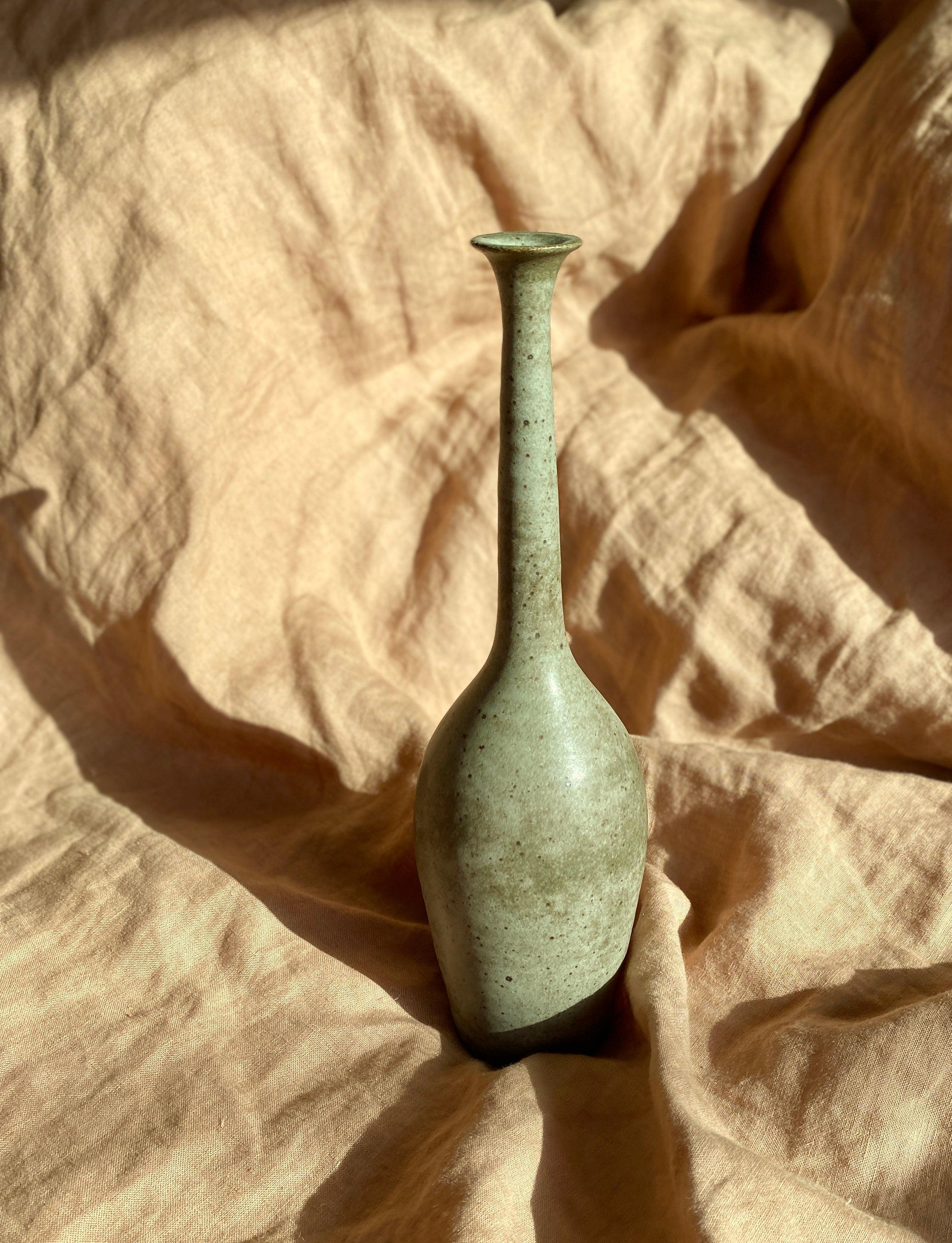 Gray-blue speckled bottle No. 6 - Dana Chieco Studio