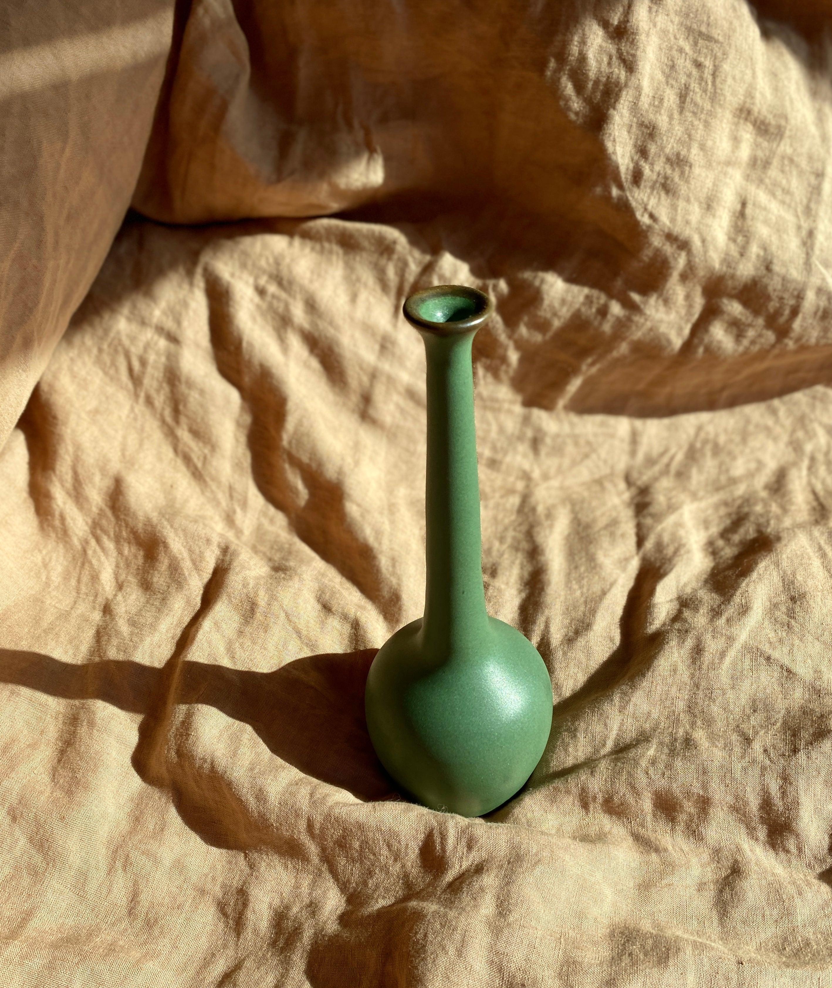 Green decorative bottle No. 8 - Dana Chieco Studio