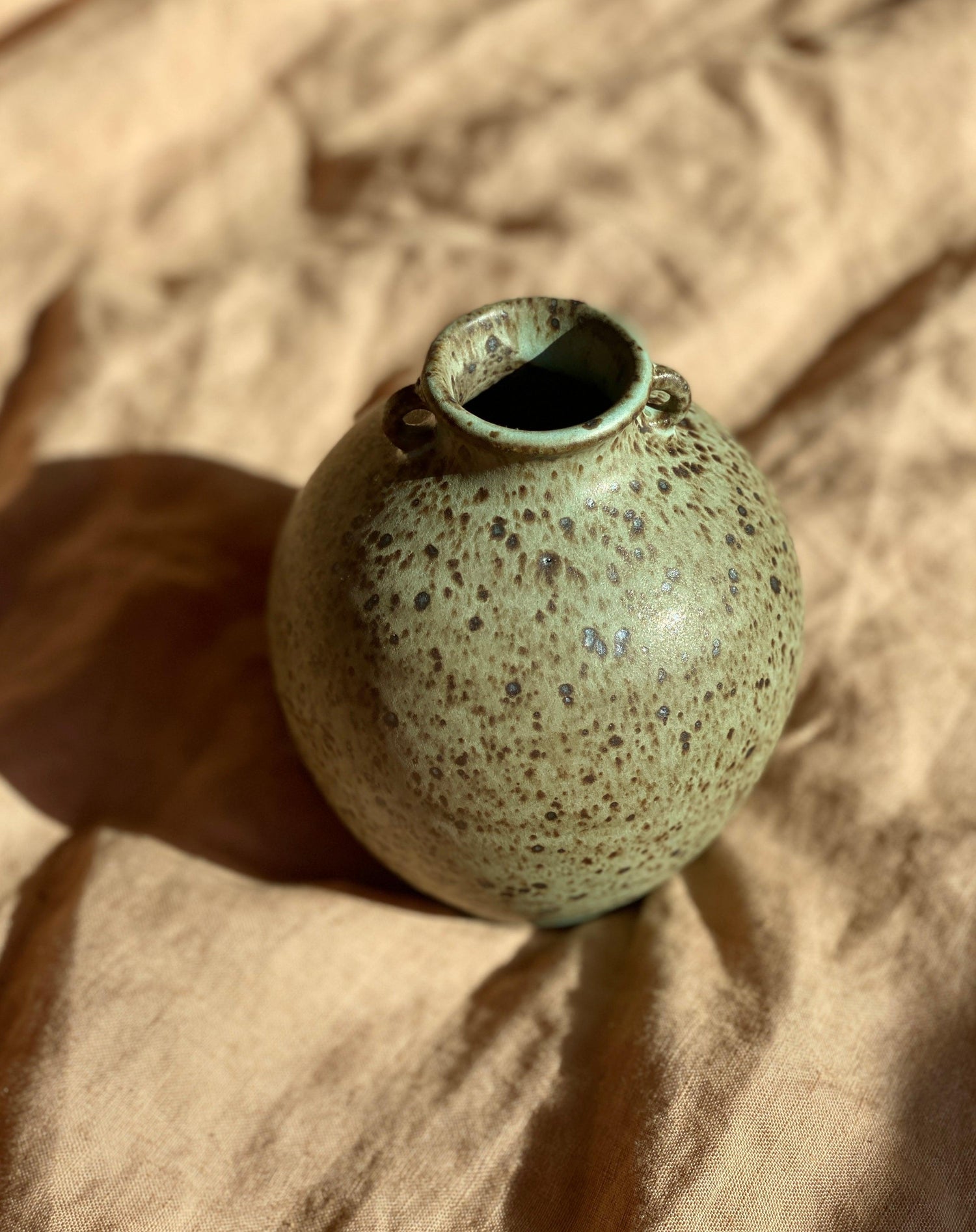 Blue speckled bud vase No. 2 - Dana Chieco Studio