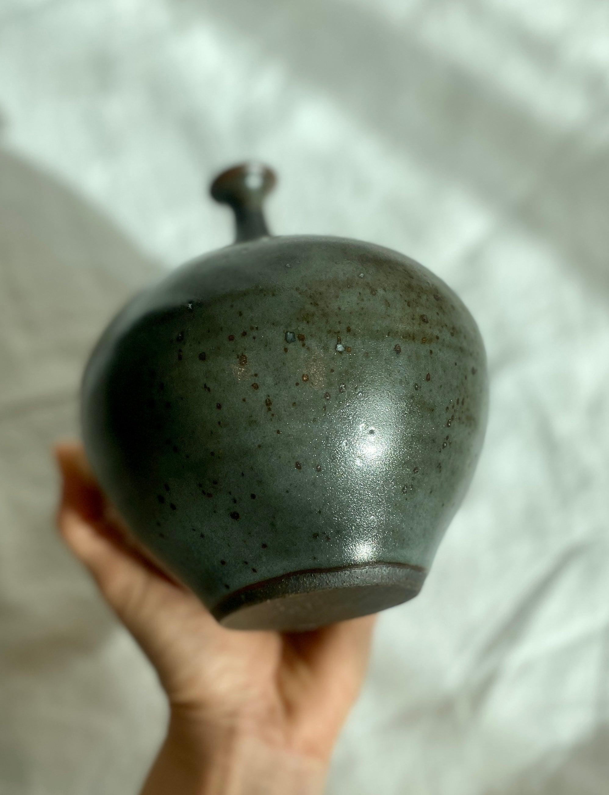 Black clay with celadon no. 1 - Dana Chieco Studio