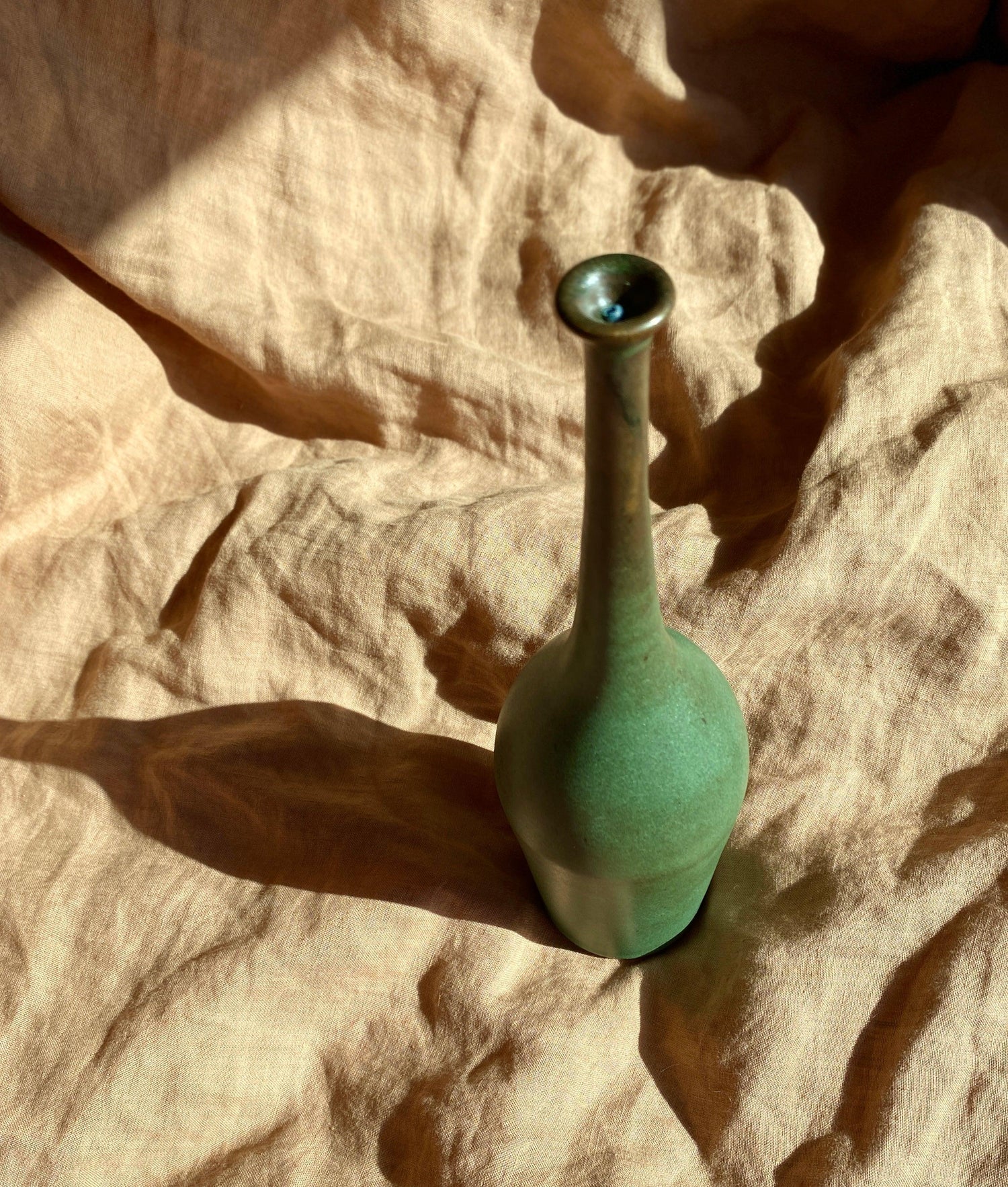 Green decorative bottle No. 4 - Dana Chieco Studio
