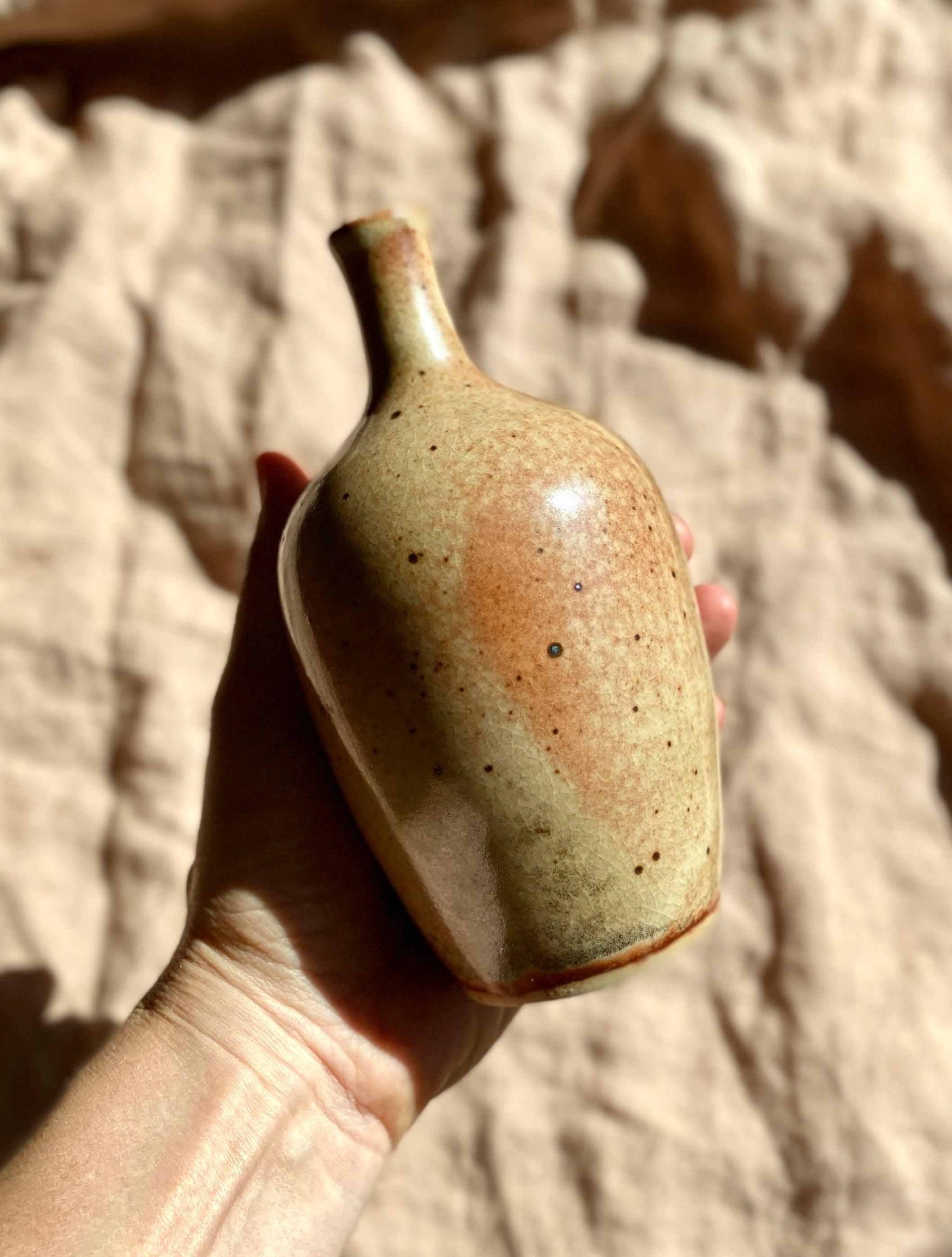 Shino rustic bottle-neck vase No. 9 - Dana Chieco Studio
