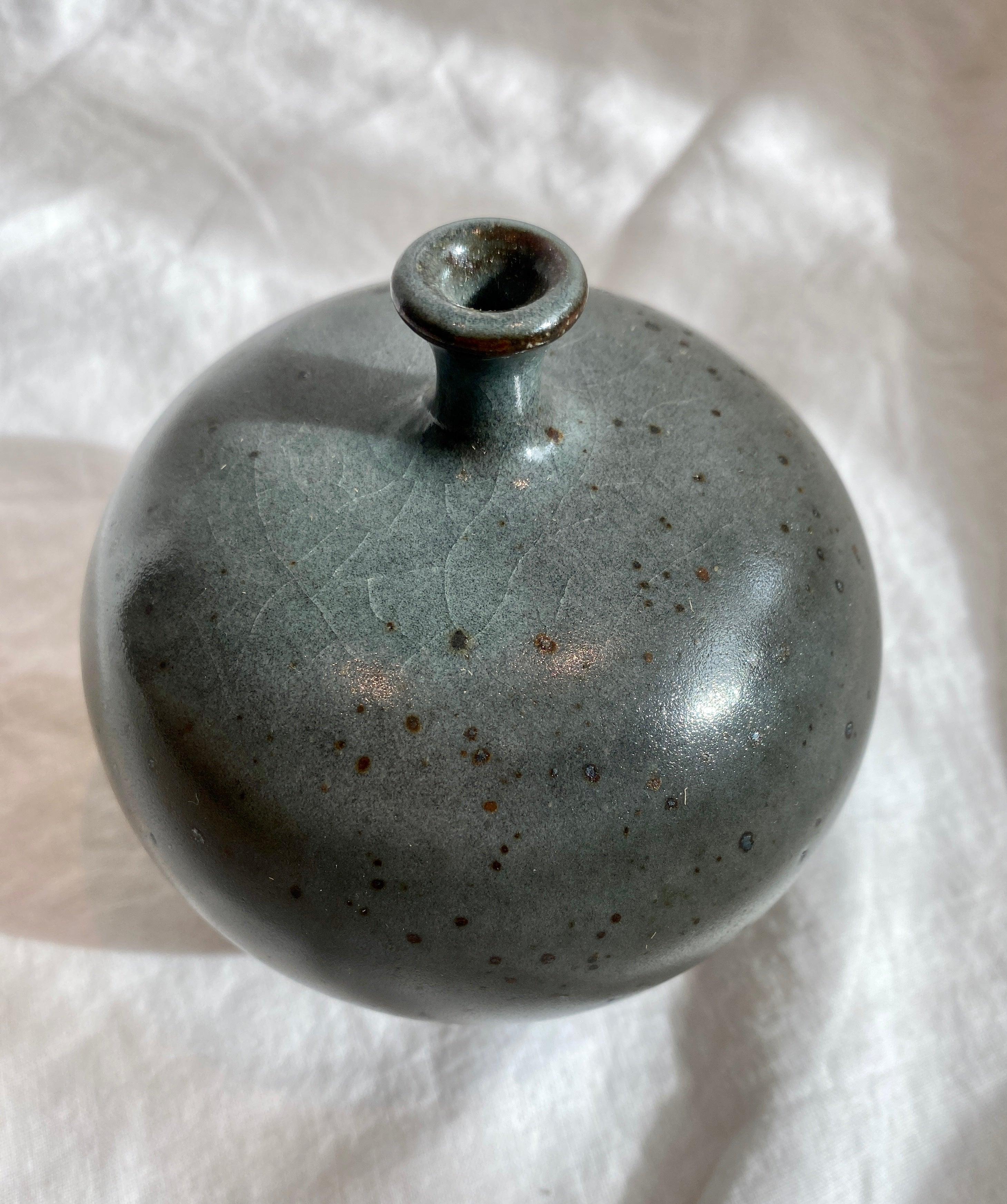 Black clay with celadon no. 2 - Dana Chieco Studio