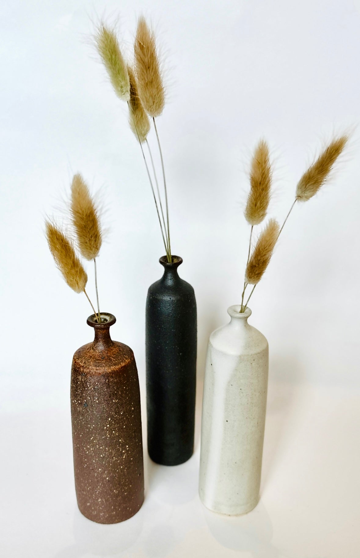 Black clay slim vase no. 3