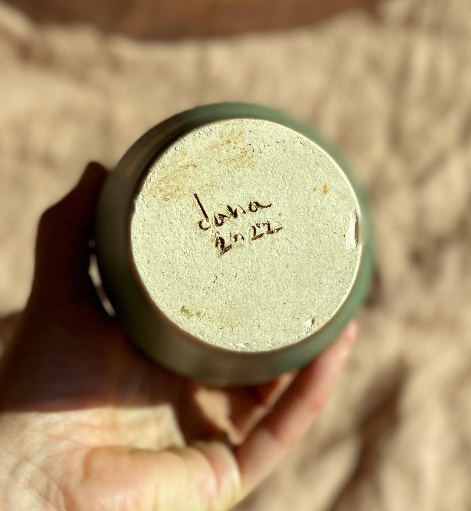 Green decorative bottle No. 6 - Dana Chieco Studio