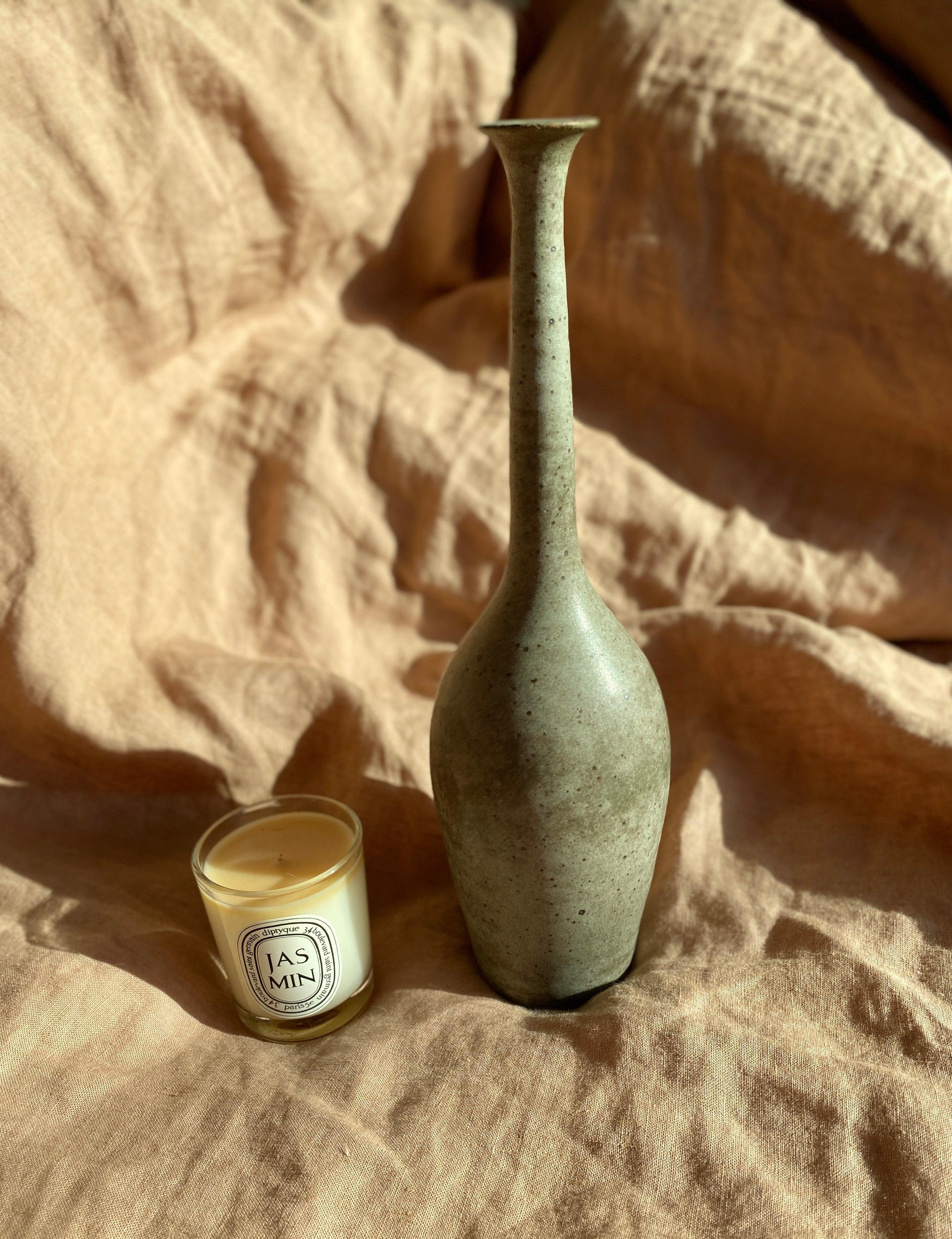 Gray-blue speckled bottle No. 6 - Dana Chieco Studio
