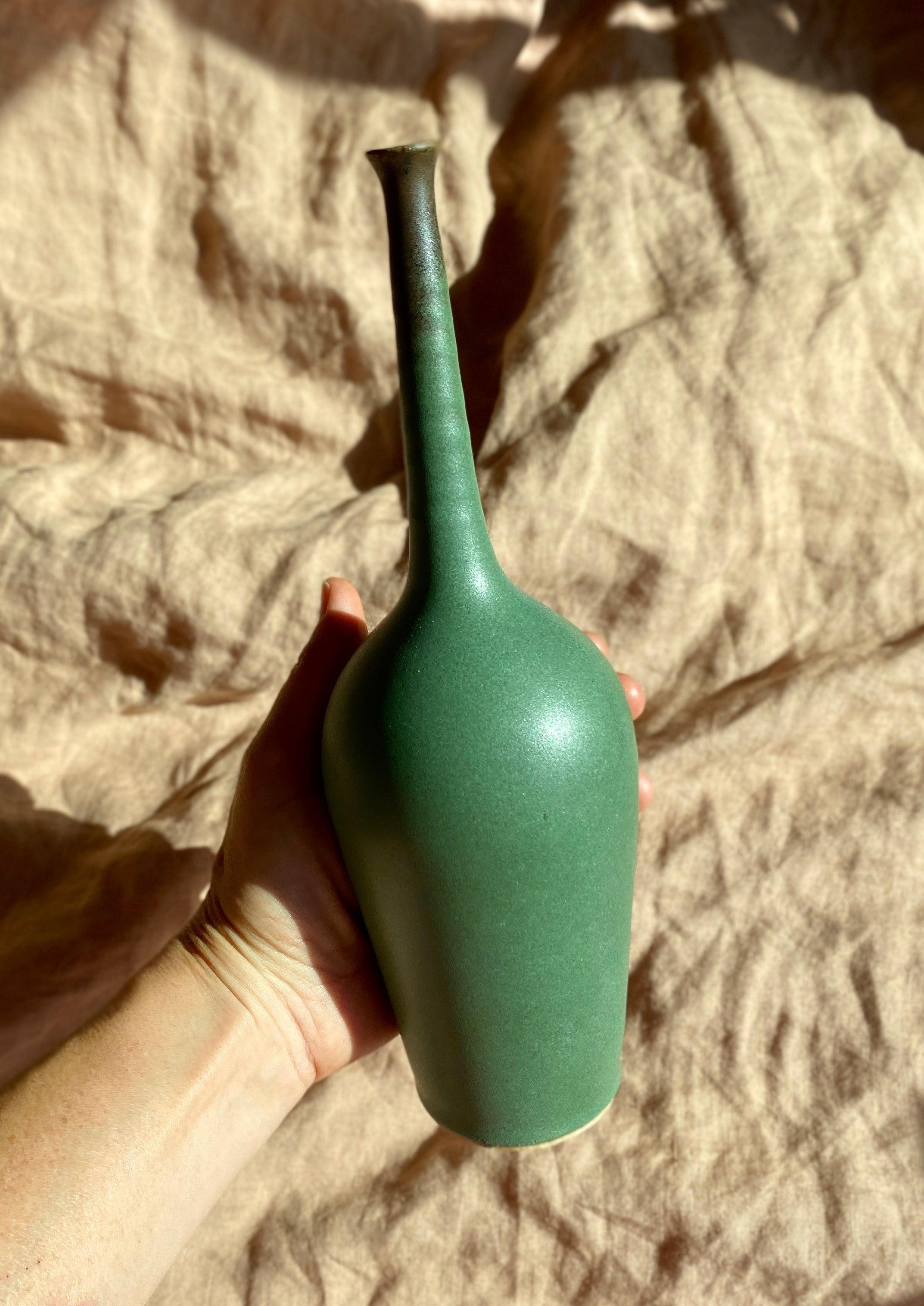 Green decorative bottle No. 3 - Dana Chieco Studio