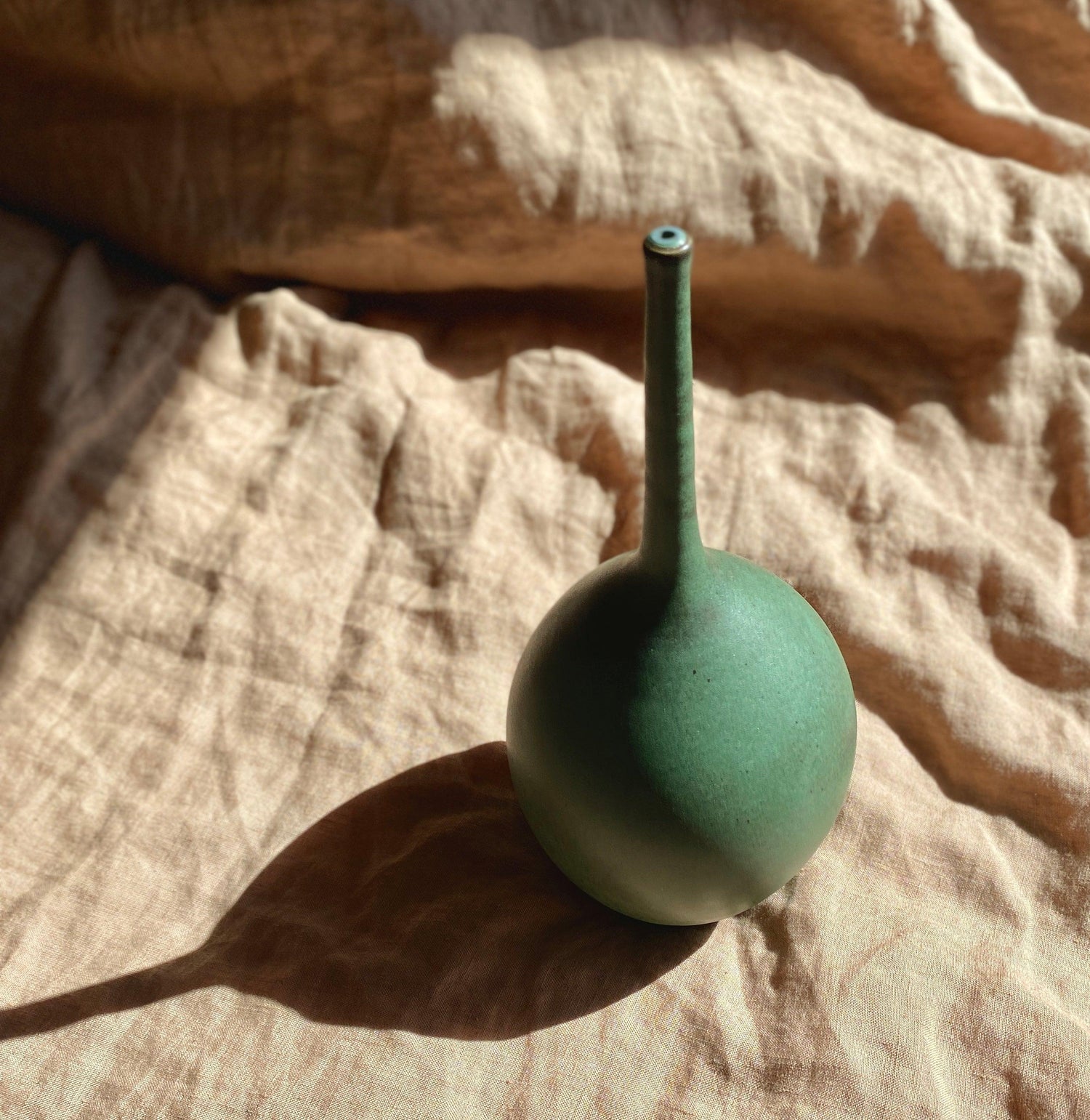 Green decorative bottle No. 7 - Dana Chieco Studio