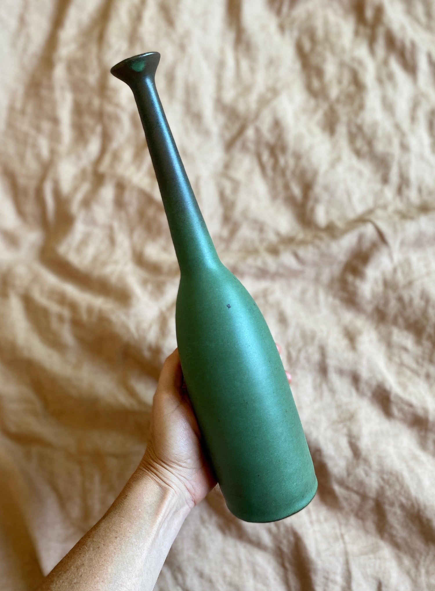Green decorative bottle No. 10 - Dana Chieco Studio