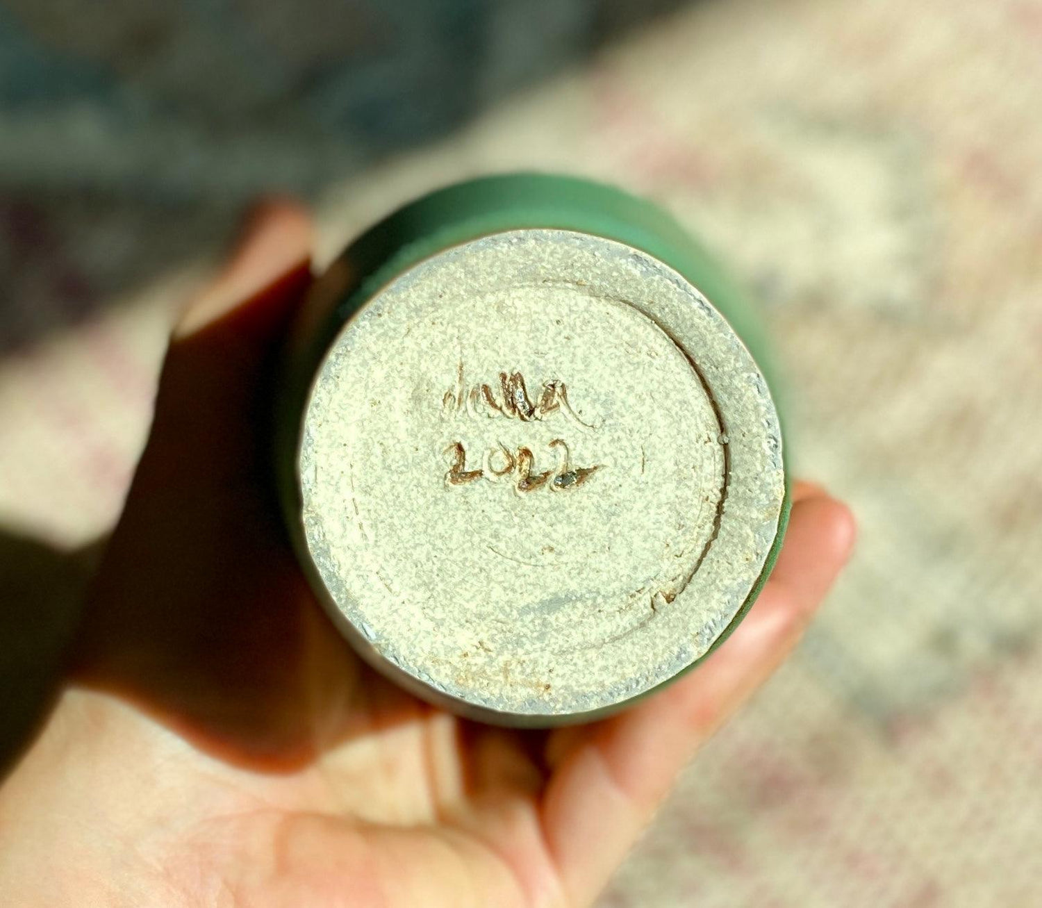 Green decorative bottle No. 3 - Dana Chieco Studio