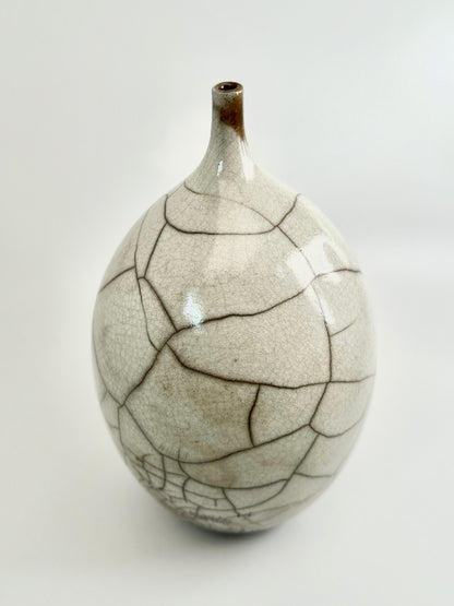 Raku white little neck no. 3