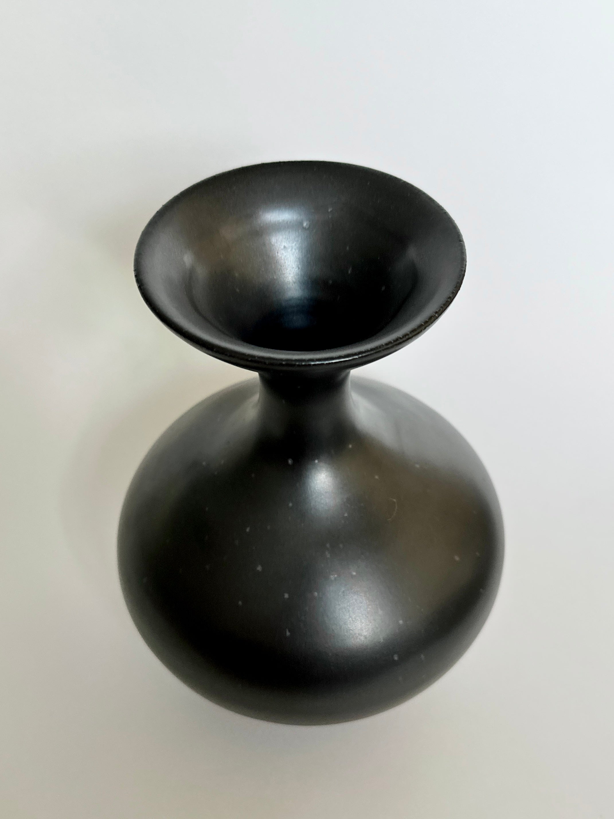 Black satin glazed vessel No. 1