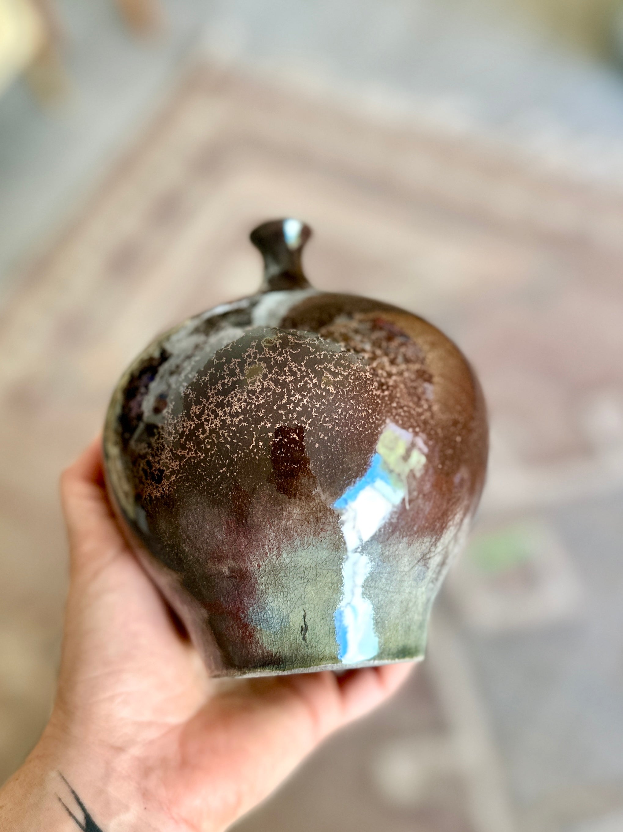 Raku imperial blue no. 4