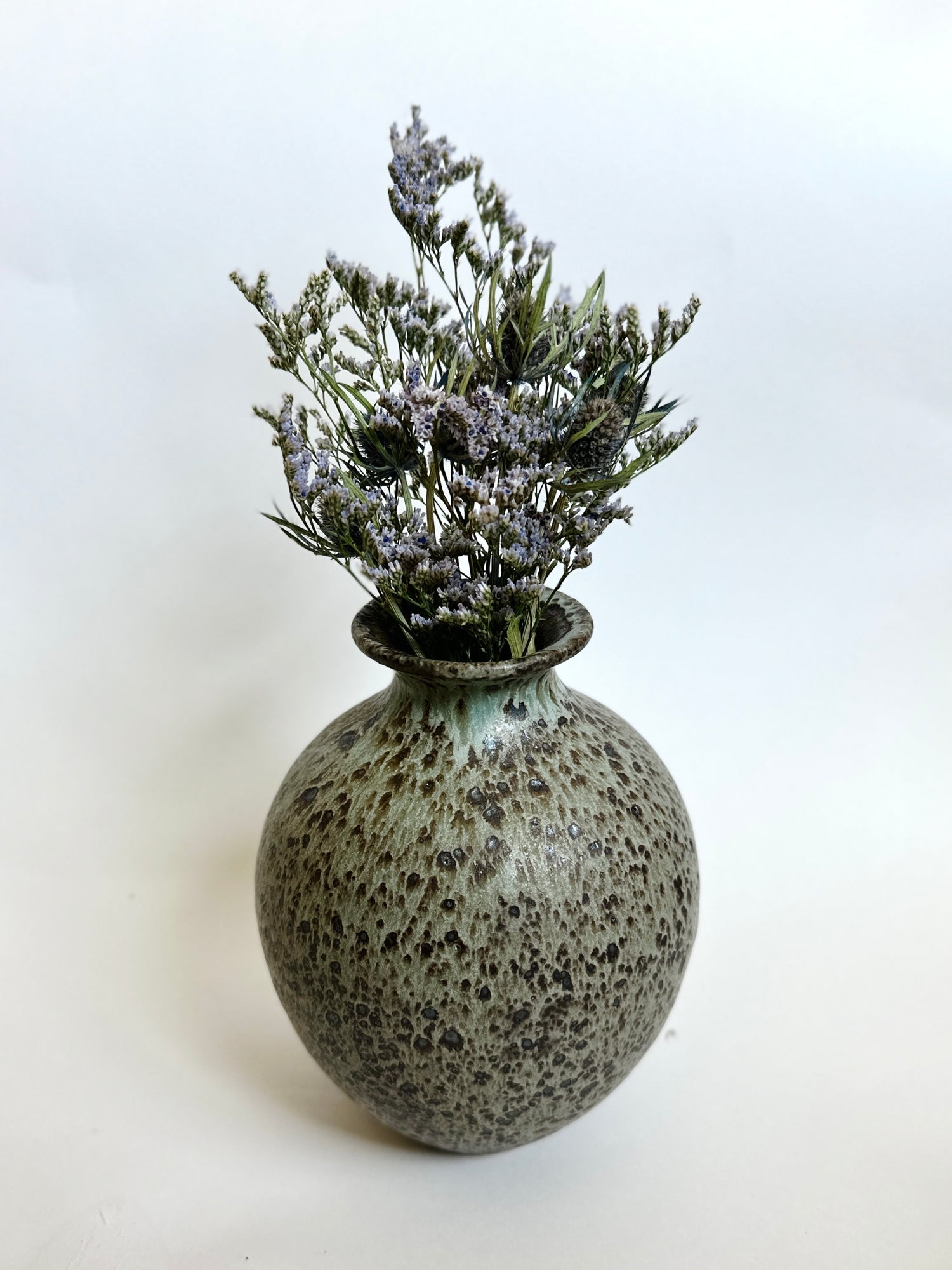 Blue speckled vase no. 16