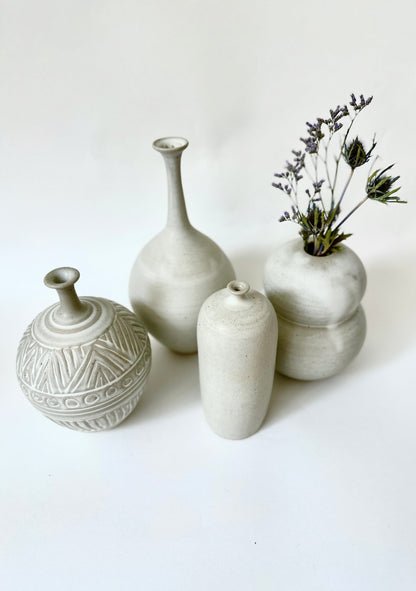 Matte white slim vase