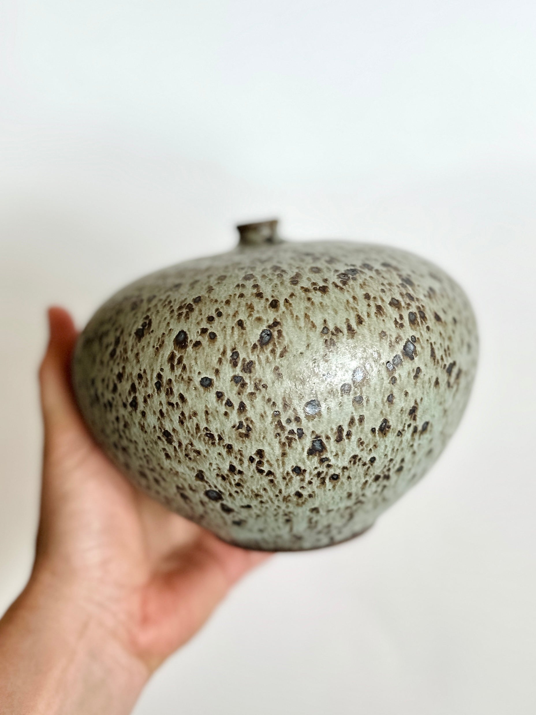 Blue speckled vessel no. 13