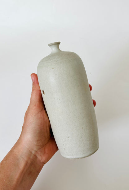 Matte white slim vase