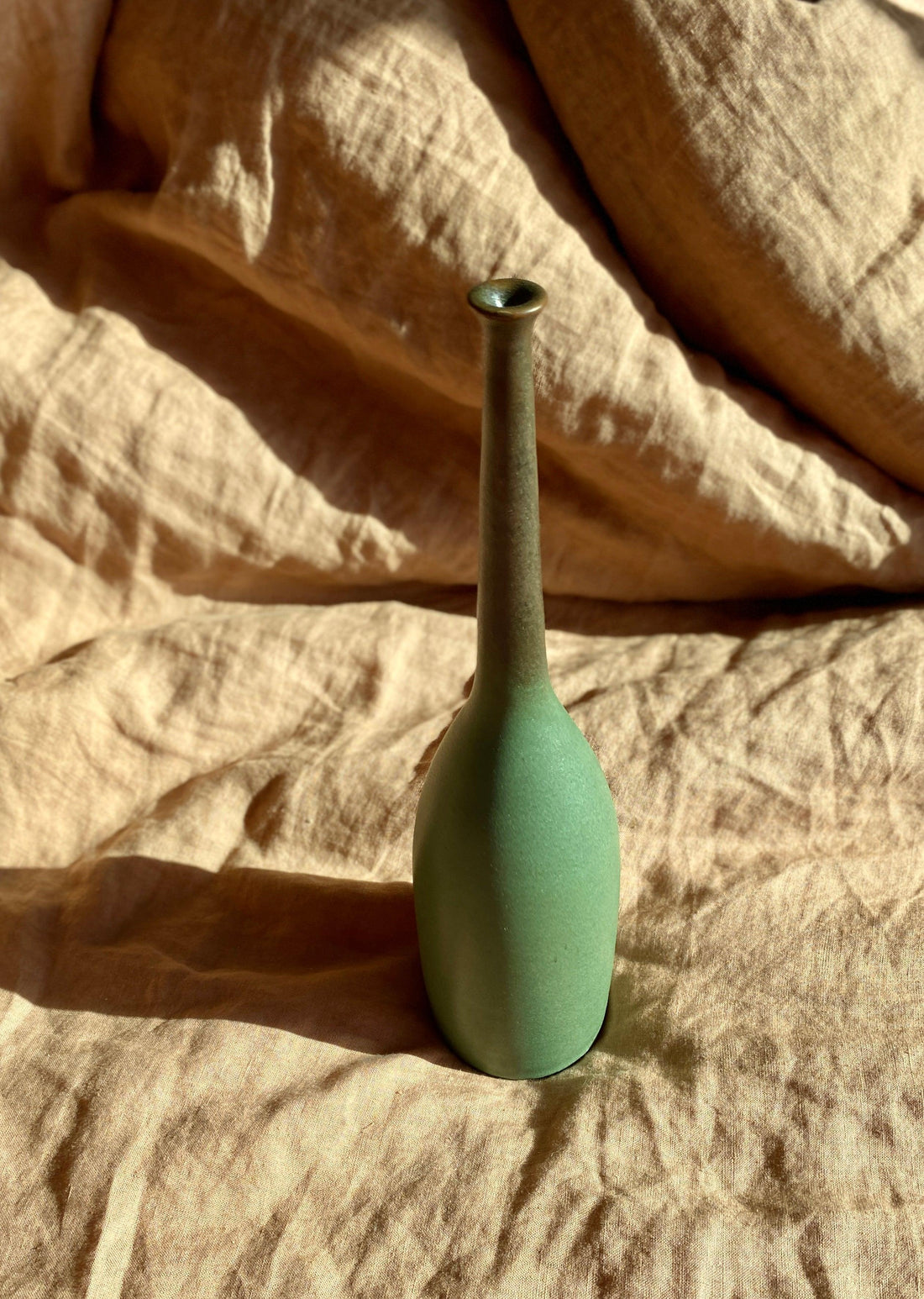 Green decorative bottle No. 11 - Dana Chieco Studio