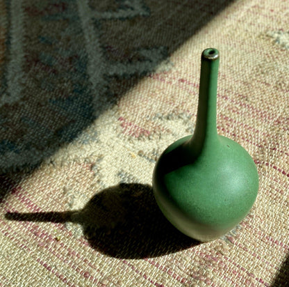 Green decorative skinny-neck vase No. 5 - Dana Chieco Studio