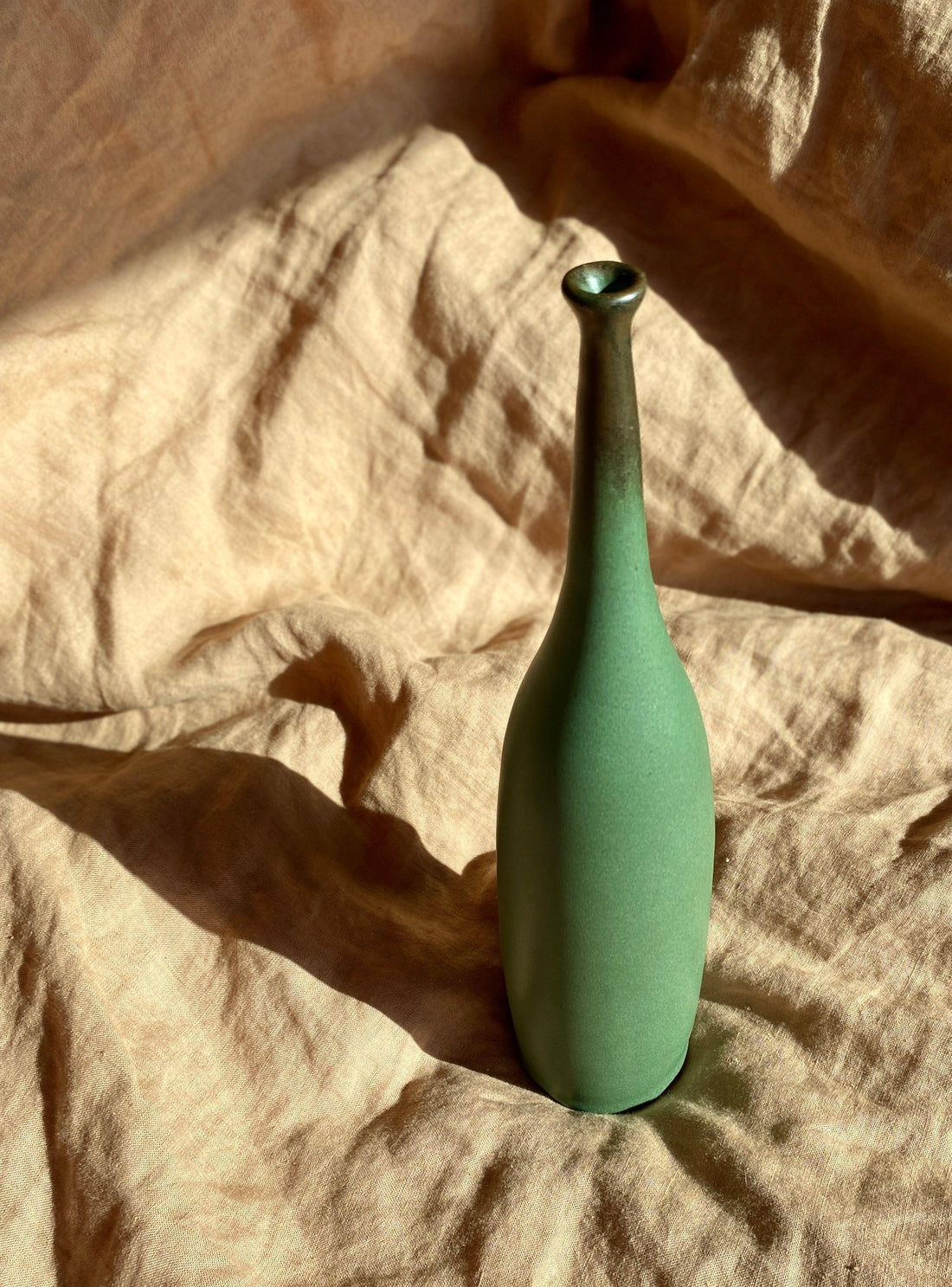 Green decorative bottle No. 12 - Dana Chieco Studio