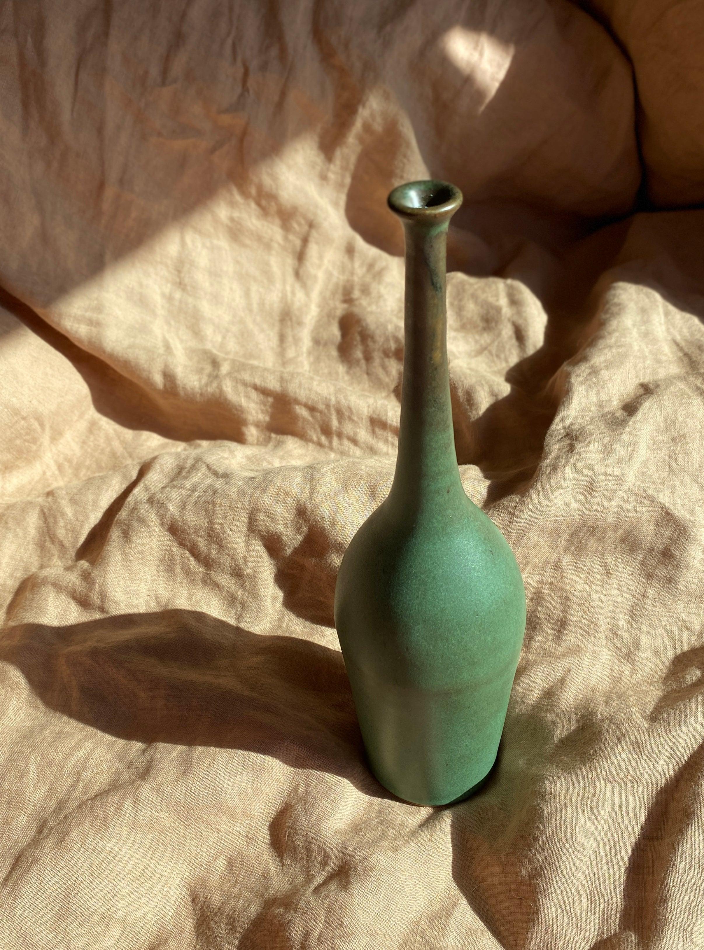 Green decorative bottle No. 4 - Dana Chieco Studio