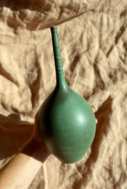 Green decorative bottle No. 7 - Dana Chieco Studio